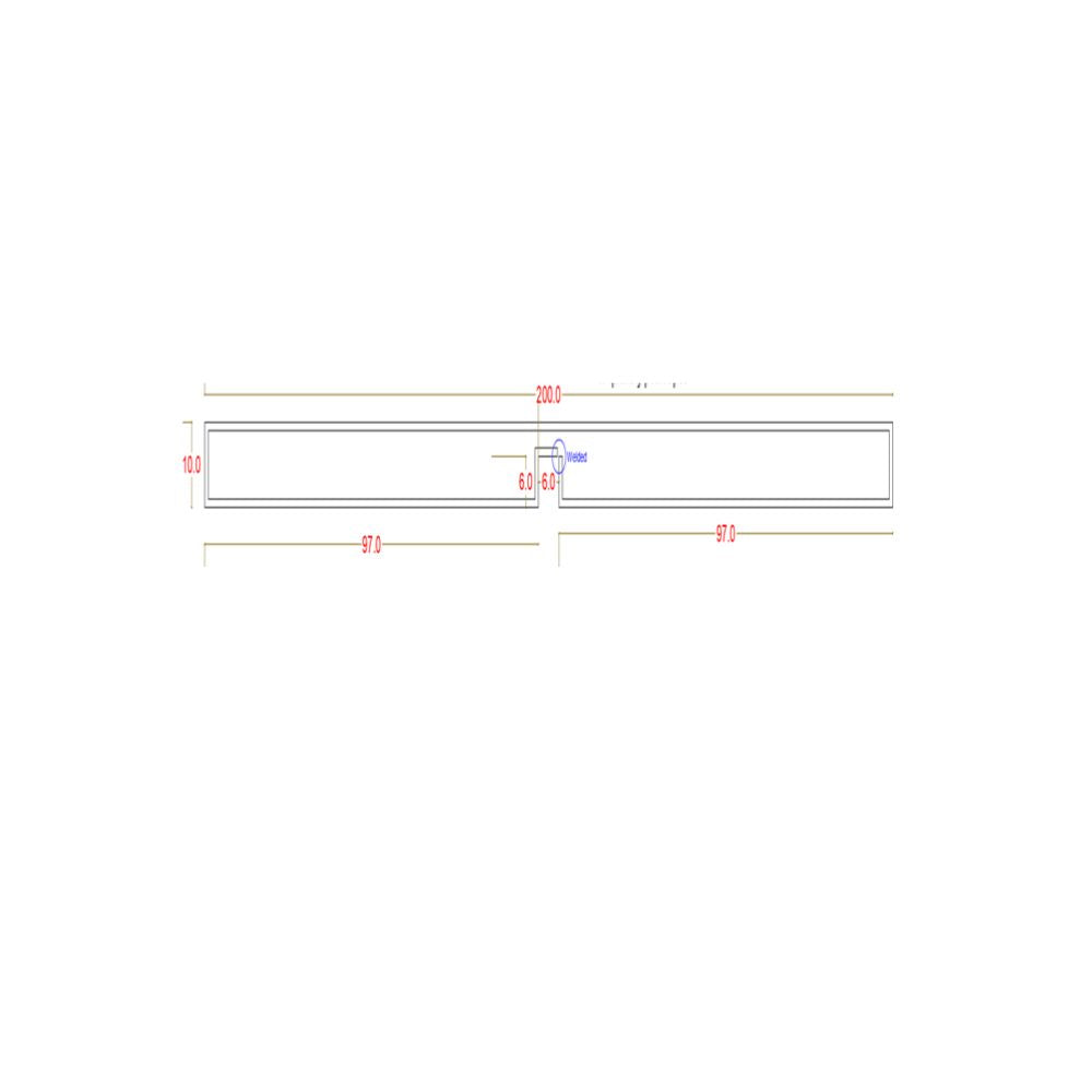 BEACON 304 stainless steel rectangular wall shelf, customized straight design, ideal for modern wall panel applications.