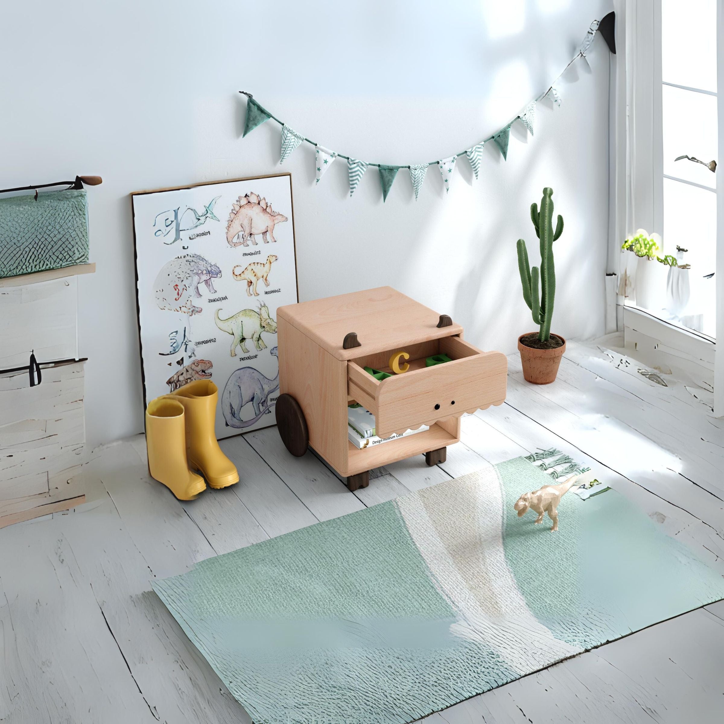 KIDS KAWAII STORAGE CABINET E1901M - Kids Shelves - ebarza Furniture UAE | Shop Modern Furniture in Abu Dhabi & Dubai - مفروشات ايبازرا في الامارات | تسوق اثاث عصري وديكورات مميزة في دبي وابوظبي