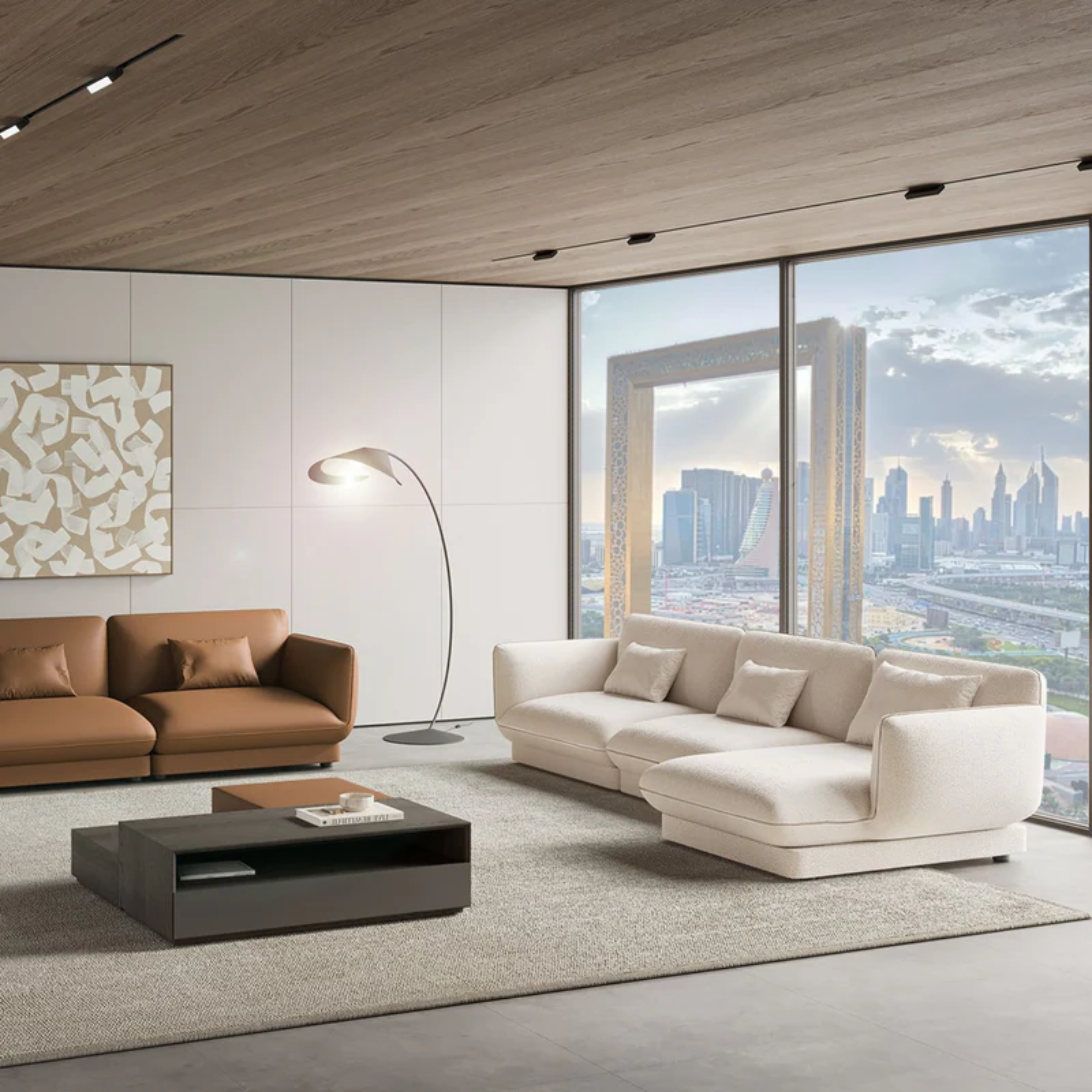Lorreta L Shaped Sofa YOLRTA-1 -  Sofas | ebarza - ebarza Furniture UAE | Shop Modern Furniture in Abu Dhabi & Dubai - مفروشات ايبازرا في الامارات | تسوق اثاث عصري وديكورات مميزة في دبي وابوظبي