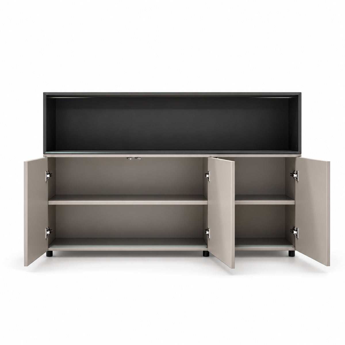 BEACON WZDDG VIPO-713 office cabinet with multiple compartments, dark wood finish, ideal for organizing office supplies.