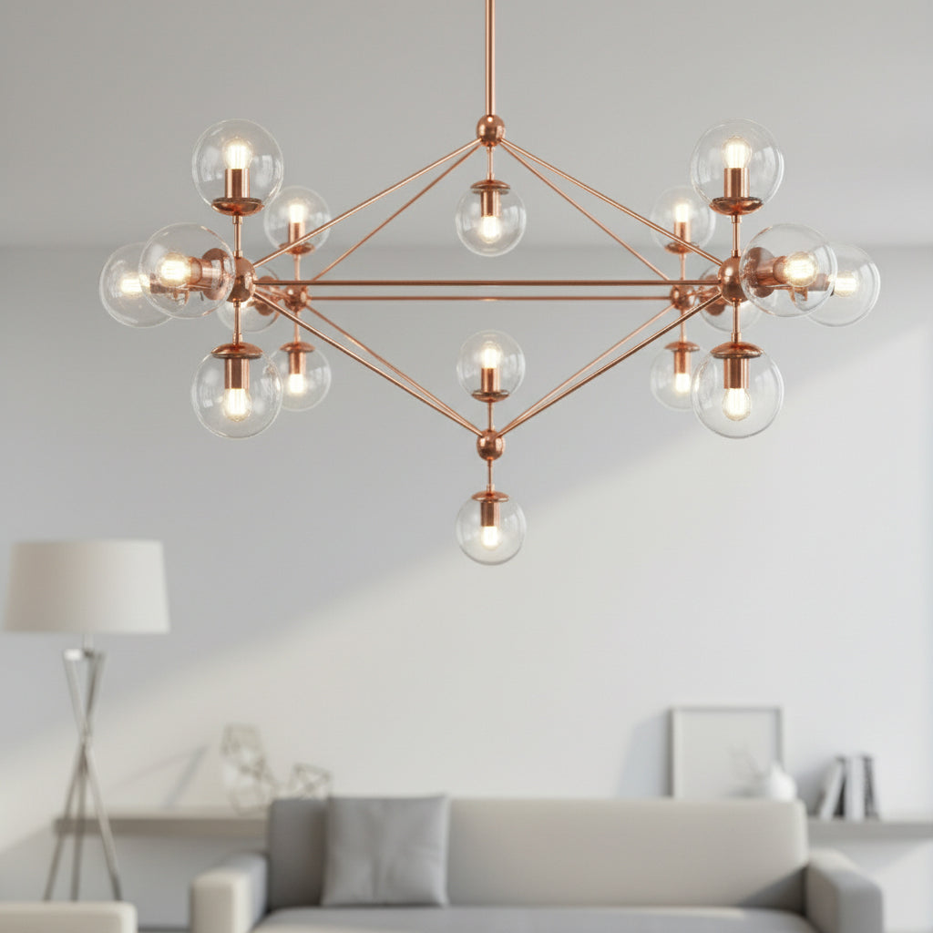 Vintage 15 Heads Bubble Chandelier Cy-Dd-309-15-Rg - Pendant Lamps - ebarza Furniture UAE | Shop Modern Furniture in Abu Dhabi & Dubai - مفروشات ايبازرا في الامارات | تسوق اثاث عصري وديكورات مميزة في دبي وابوظبي