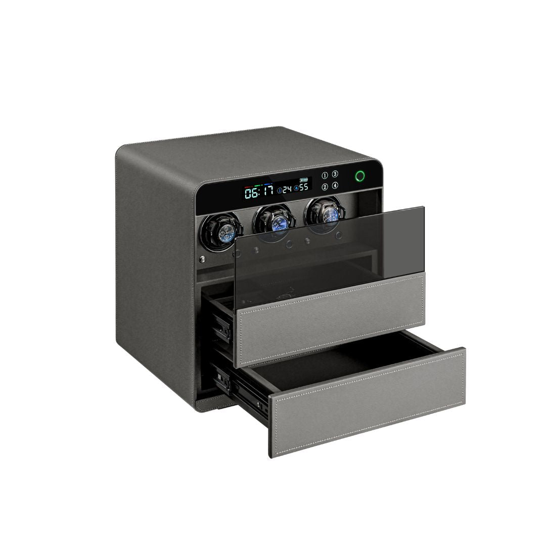Watch Winder 3 Watchs CH9-ST053-T3-400 - Safe Box - ebarza Furniture UAE | Shop Modern Furniture in Abu Dhabi & Dubai - مفروشات ايبازرا في الامارات | تسوق اثاث عصري وديكورات مميزة في دبي وابوظبي