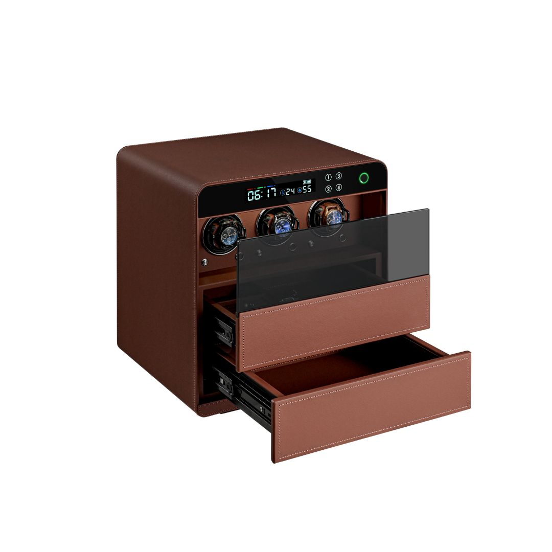 Watch Winder 3 Watchs CH9-ST053-T3-400 - Safe Box - ebarza Furniture UAE | Shop Modern Furniture in Abu Dhabi & Dubai - مفروشات ايبازرا في الامارات | تسوق اثاث عصري وديكورات مميزة في دبي وابوظبي