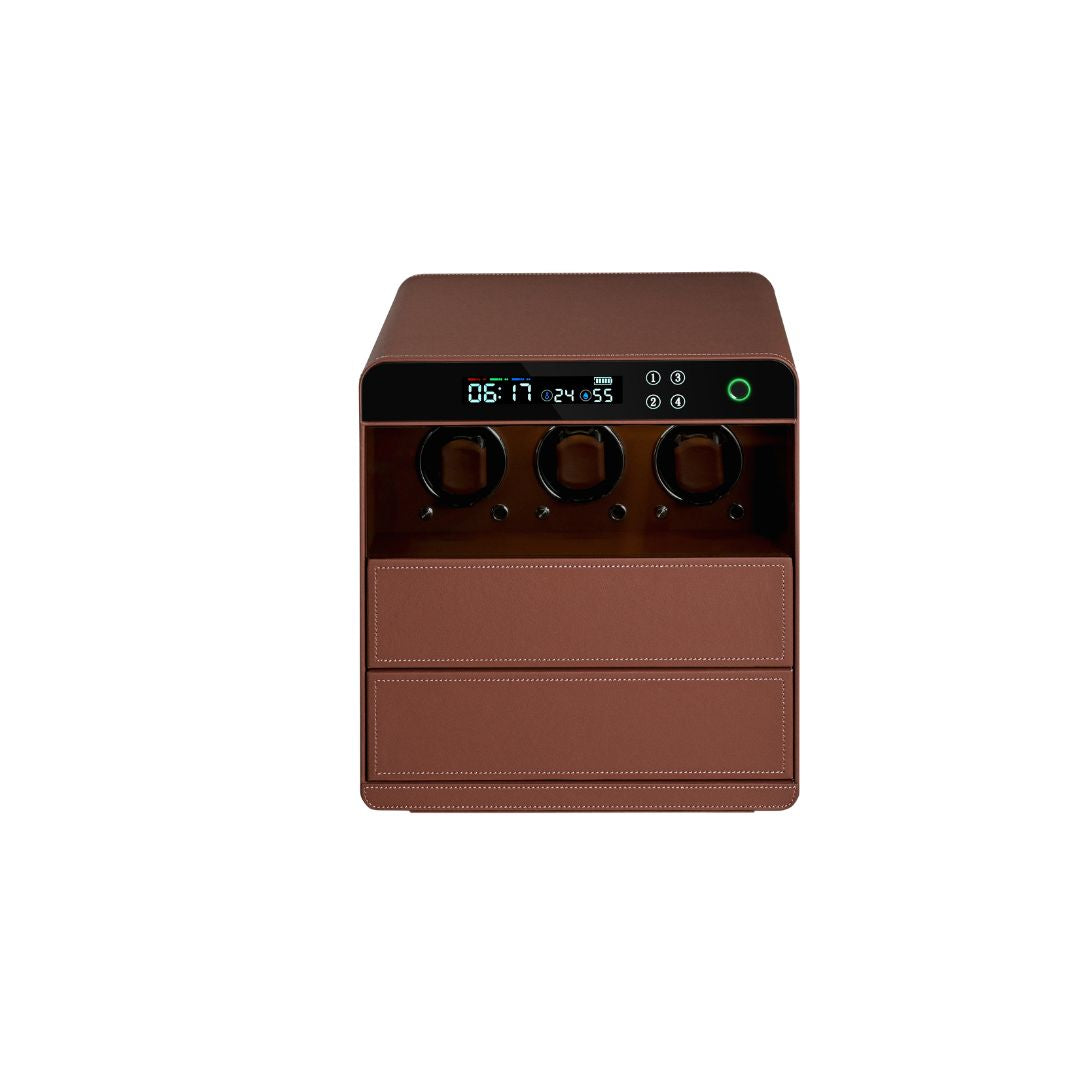 Watch Winder 3 Watchs CH9-ST053-T3-400 - Safe Box - ebarza Furniture UAE | Shop Modern Furniture in Abu Dhabi & Dubai - مفروشات ايبازرا في الامارات | تسوق اثاث عصري وديكورات مميزة في دبي وابوظبي