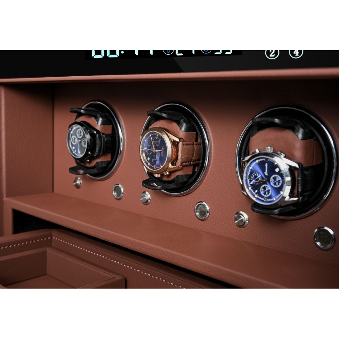 Watch Winder 3 Watchs CH9-ST053-T3-400 - Safe Box - ebarza Furniture UAE | Shop Modern Furniture in Abu Dhabi & Dubai - مفروشات ايبازرا في الامارات | تسوق اثاث عصري وديكورات مميزة في دبي وابوظبي