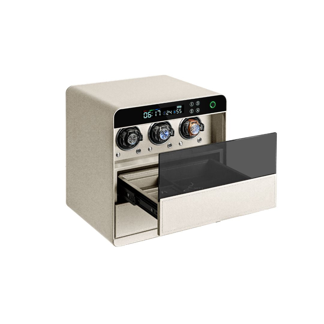 Watch Winder 3 Watchs CH9-ST053-T3-400 - Safe Box - ebarza Furniture UAE | Shop Modern Furniture in Abu Dhabi & Dubai - مفروشات ايبازرا في الامارات | تسوق اثاث عصري وديكورات مميزة في دبي وابوظبي