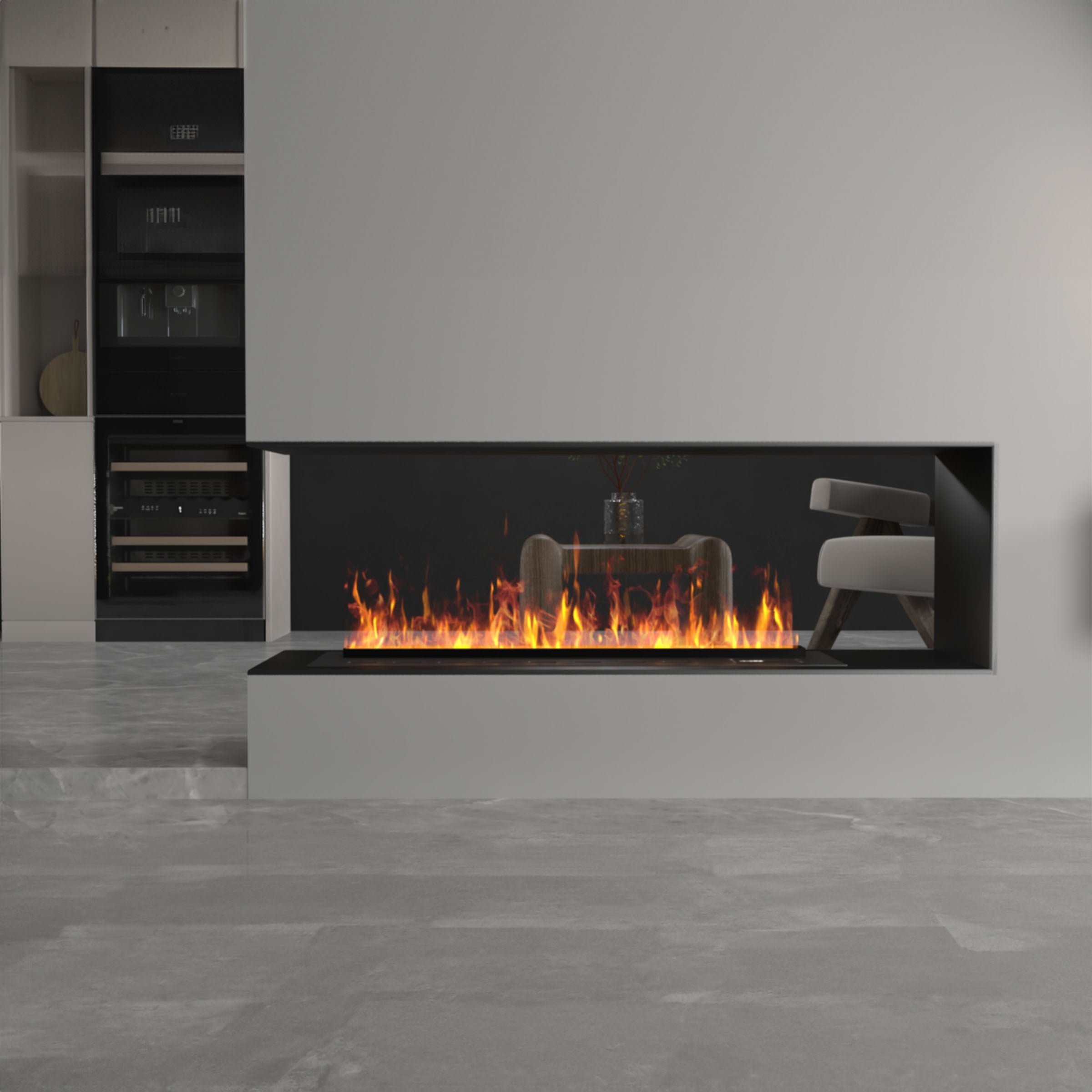 Water Vapour  Electric Fireplace 3D1200 -  Artwork | مدفأة كهربائية بخار الماء - ebarza Furniture UAE | Shop Modern Furniture in Abu Dhabi & Dubai - مفروشات ايبازرا في الامارات | تسوق اثاث عصري وديكورات مميزة في دبي وابوظبي
