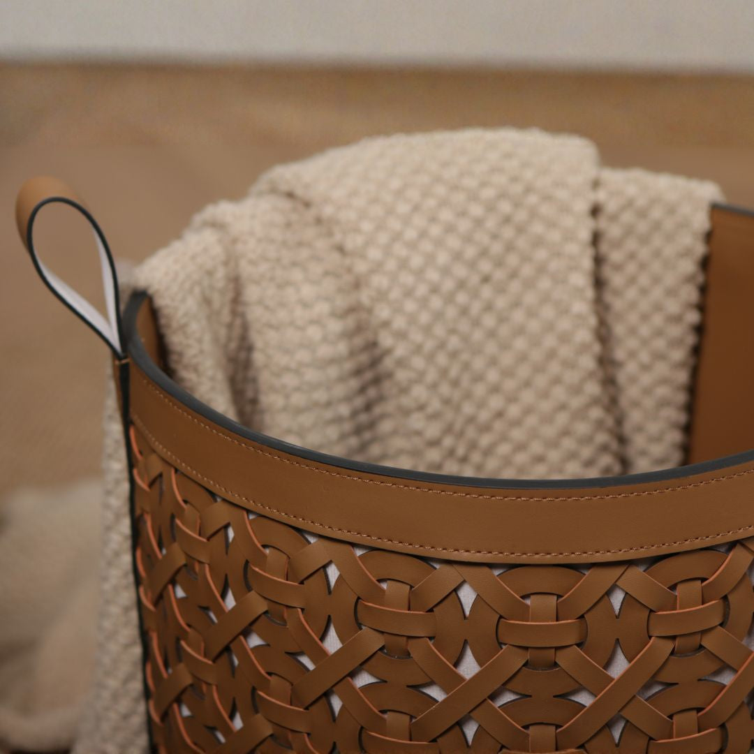 Pre-order 15 Days Delivery Weaven Storage Basket-L KK5005GL - Baskets - ebarza Furniture UAE | Shop Modern Furniture in Abu Dhabi & Dubai - مفروشات ايبازرا في الامارات | تسوق اثاث عصري وديكورات مميزة في دبي وابوظبي