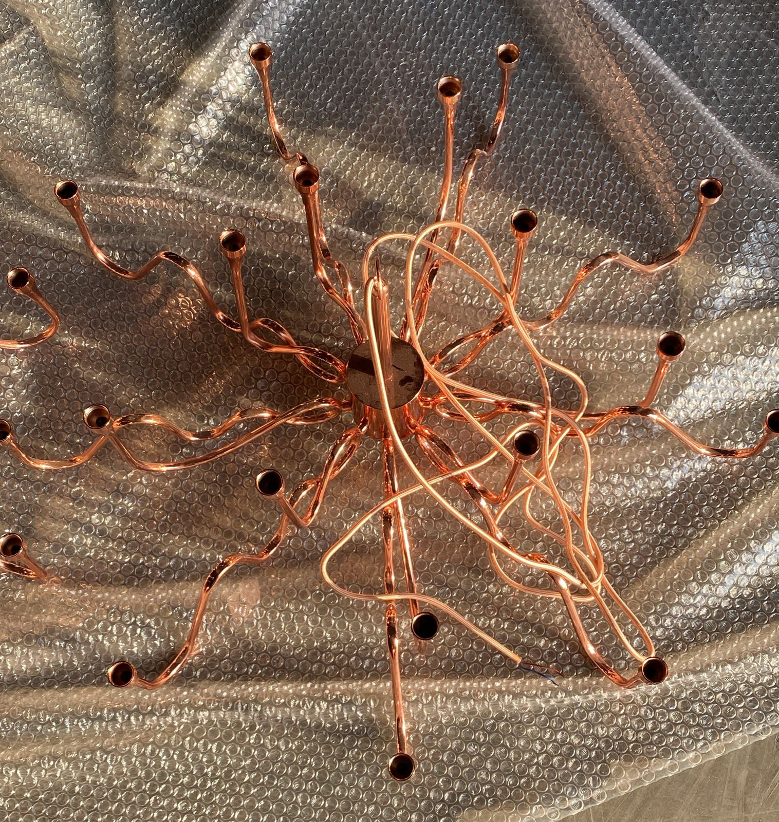 Display Item - Opus Long Chandelier Cy-New-091-Rg Nakheel - DISPLAY ITEM - ebarza Furniture UAE | Shop Modern Furniture in Abu Dhabi & Dubai - مفروشات ايبازرا في الامارات | تسوق اثاث عصري وديكورات مميزة في دبي وابوظبي