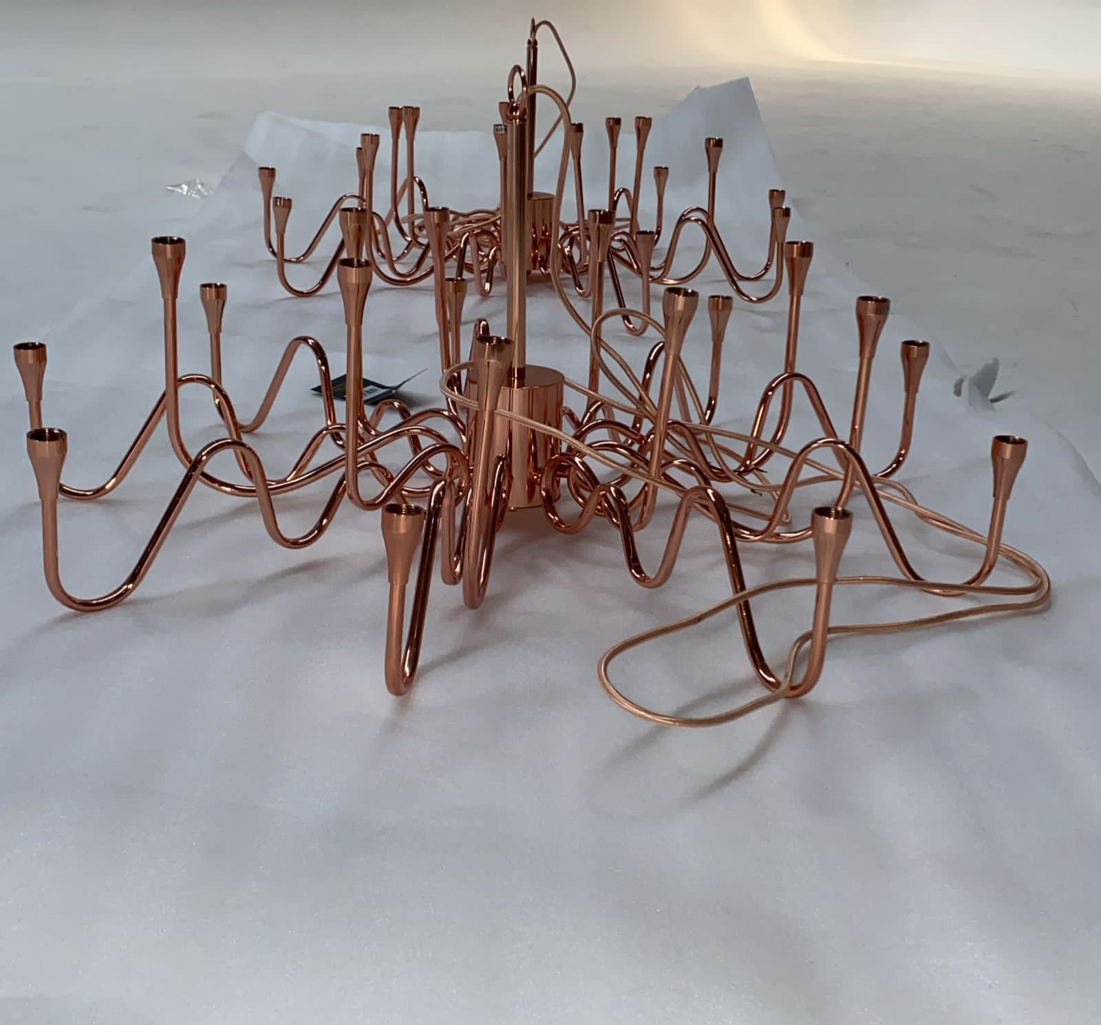 Display Item - Opus Long Chandelier Cy-New-091-Rg Nakheel - DISPLAY ITEM - ebarza Furniture UAE | Shop Modern Furniture in Abu Dhabi & Dubai - مفروشات ايبازرا في الامارات | تسوق اثاث عصري وديكورات مميزة في دبي وابوظبي