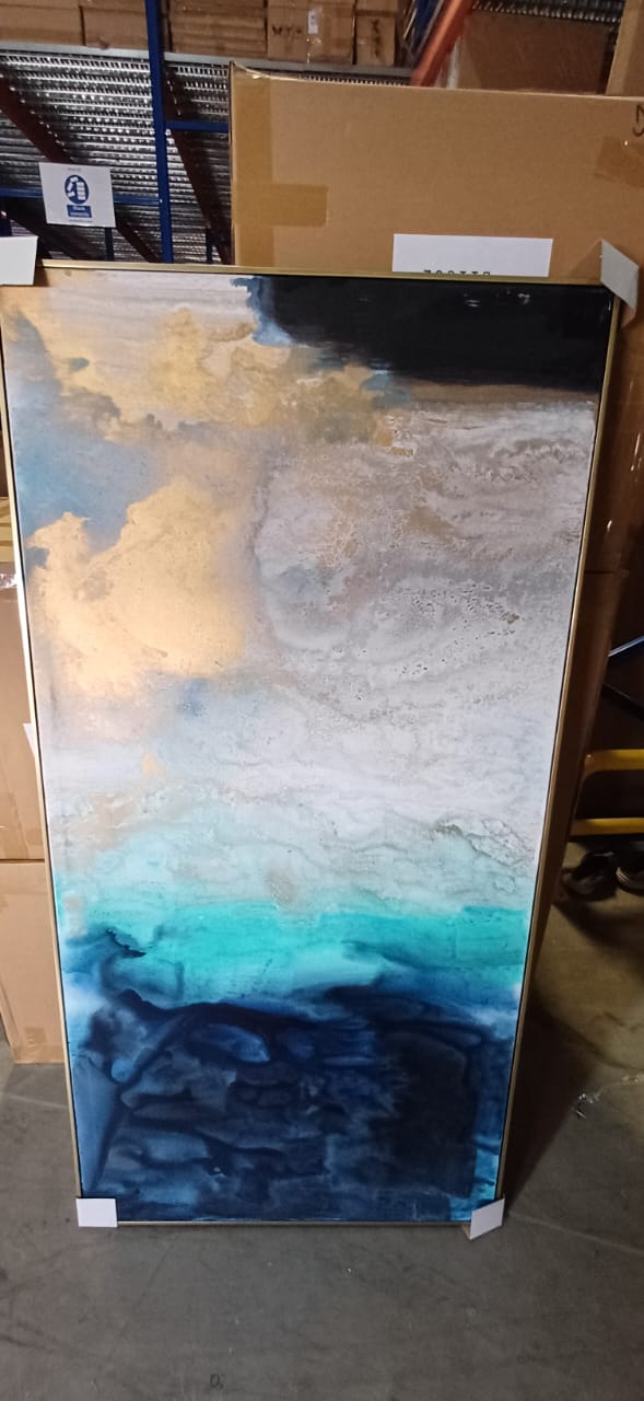 AS IS - Deep Coast Hand Painted Art Painting With Frame 160X80 Cm Soap0059 B00111-G - DISPLAY ITEM - ebarza Furniture UAE | Shop Modern Furniture in Abu Dhabi & Dubai - مفروشات ايبازرا في الامارات | تسوق اثاث عصري وديكورات مميزة في دبي وابوظبي