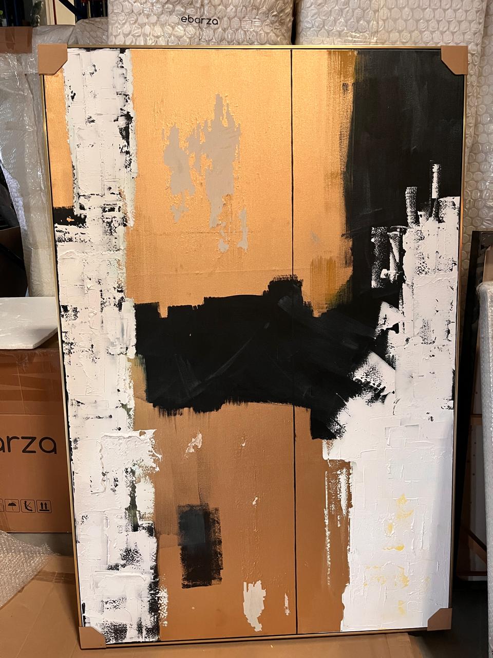 AS IS - Hand Painted Art Painting With Frame 180X120 Cm Soap0070 - DISPLAY ITEM - ebarza Furniture UAE | Shop Modern Furniture in Abu Dhabi & Dubai - مفروشات ايبازرا في الامارات | تسوق اثاث عصري وديكورات مميزة في دبي وابوظبي