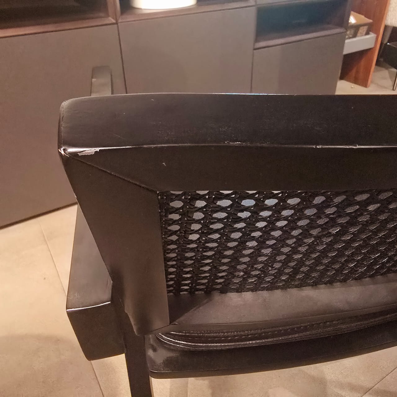Display Item - Moes Armchair Sanc-Mo034-Black cord - NAKHEEL - DISPLAY ITEM - ebarza Furniture UAE | Shop Modern Furniture in Abu Dhabi & Dubai - مفروشات ايبازرا في الامارات | تسوق اثاث عصري وديكورات مميزة في دبي وابوظبي