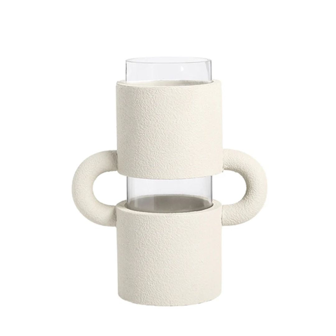 White Resin & Glass Amphora FC-SZ23010 - Drinkware - ebarza Furniture UAE | Shop Modern Furniture in Abu Dhabi & Dubai - مفروشات ايبازرا في الامارات | تسوق اثاث عصري وديكورات مميزة في دبي وابوظبي