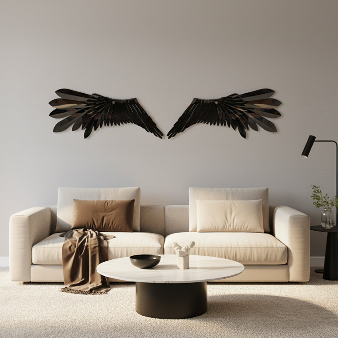 Wing Span Hand Crafted Stainless Steel Artwork BG20250023 - Artwork - ebarza Furniture UAE | Shop Modern Furniture in Abu Dhabi & Dubai - مفروشات ايبازرا في الامارات | تسوق اثاث عصري وديكورات مميزة في دبي وابوظبي