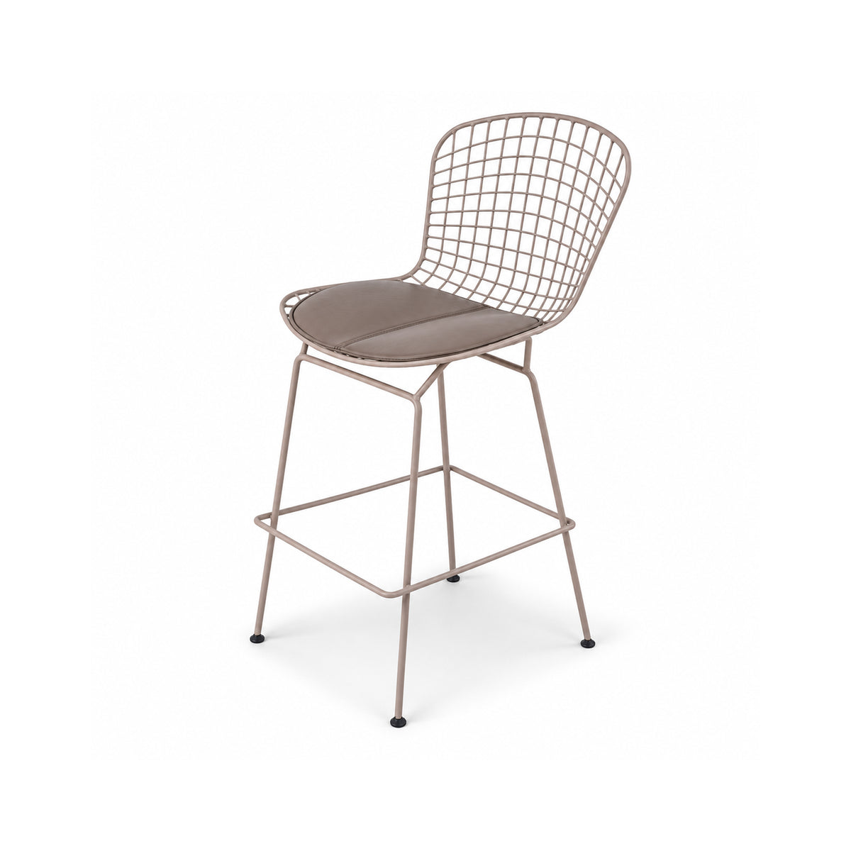 Wire Bar Stool Mc-020Q-Light Brown