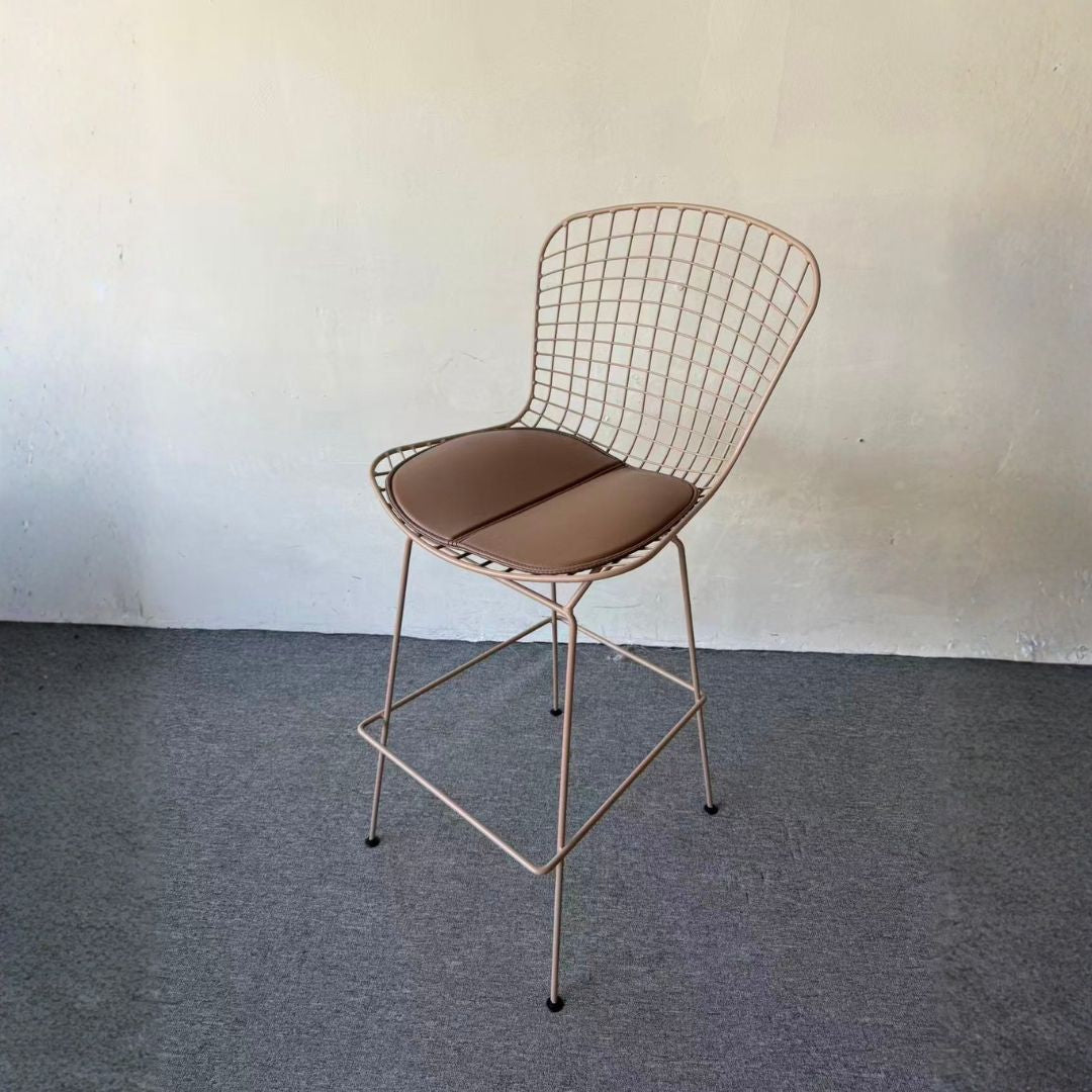 Pre-order for 25 Days Delivery - Wire Bar Stool Mc-020Q-Light Brown