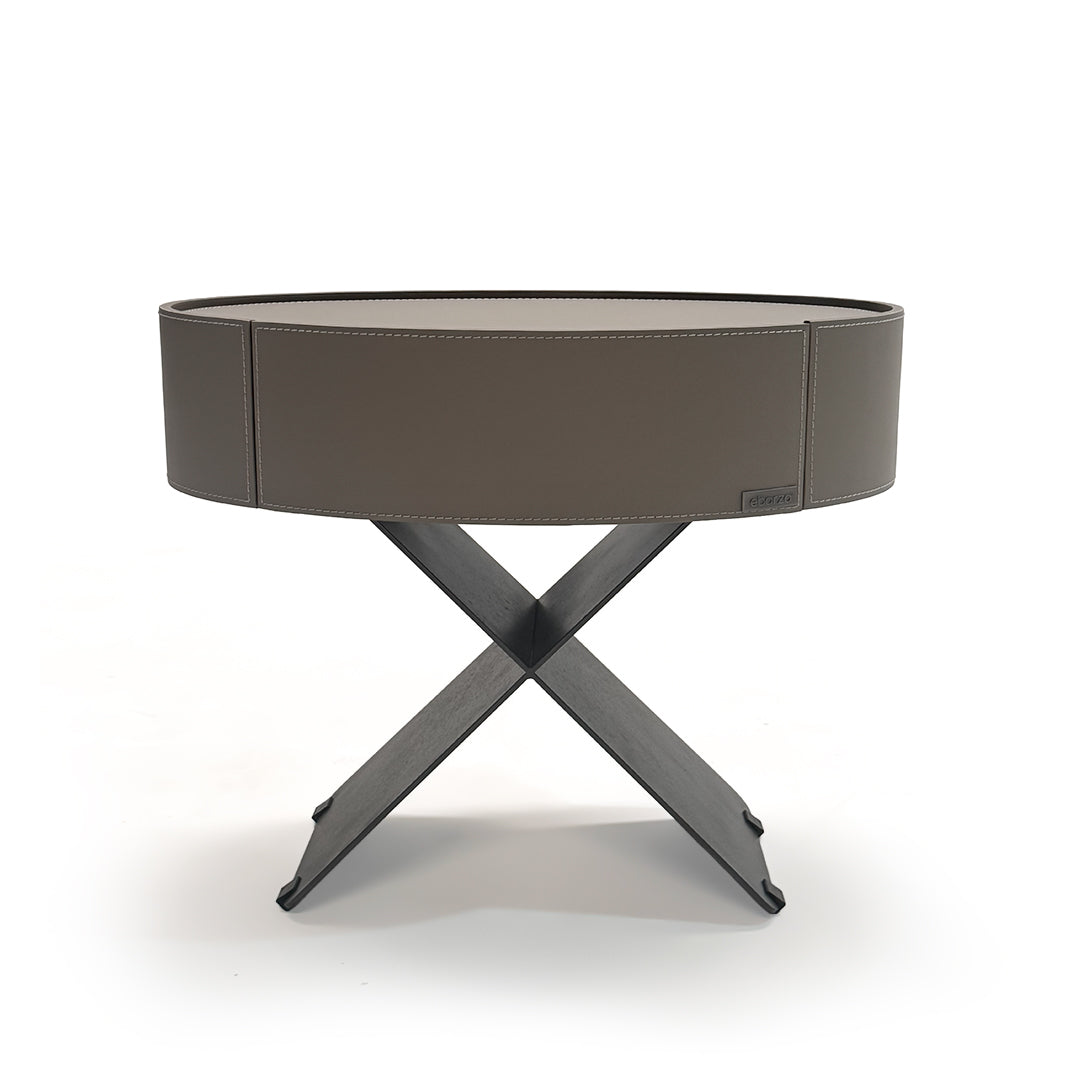 XO Saddle Leather Side Table MLL-T66