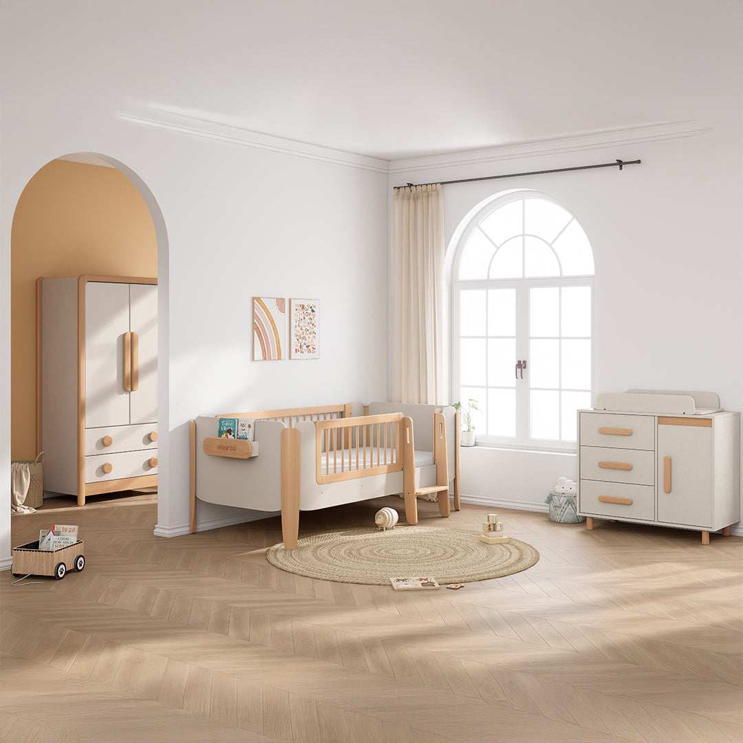 Yarra Guarded Kids Single Bed (mattress size 188x90x14CM) BK-YAGSB/TEBH - Kids Beds - ebarza Furniture UAE | Shop Modern Furniture in Abu Dhabi & Dubai - مفروشات ايبازرا في الامارات | تسوق اثاث عصري وديكورات مميزة في دبي وابوظبي