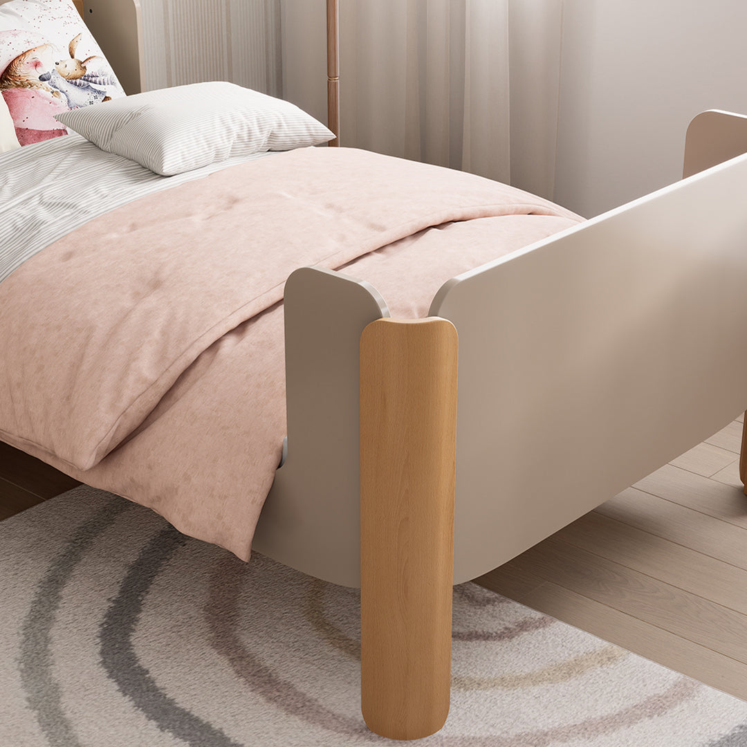 BOORI Yarra King Single Bunk Double Bed for kids, sturdy wooden frame with natural finish, ideal for shared bedrooms.