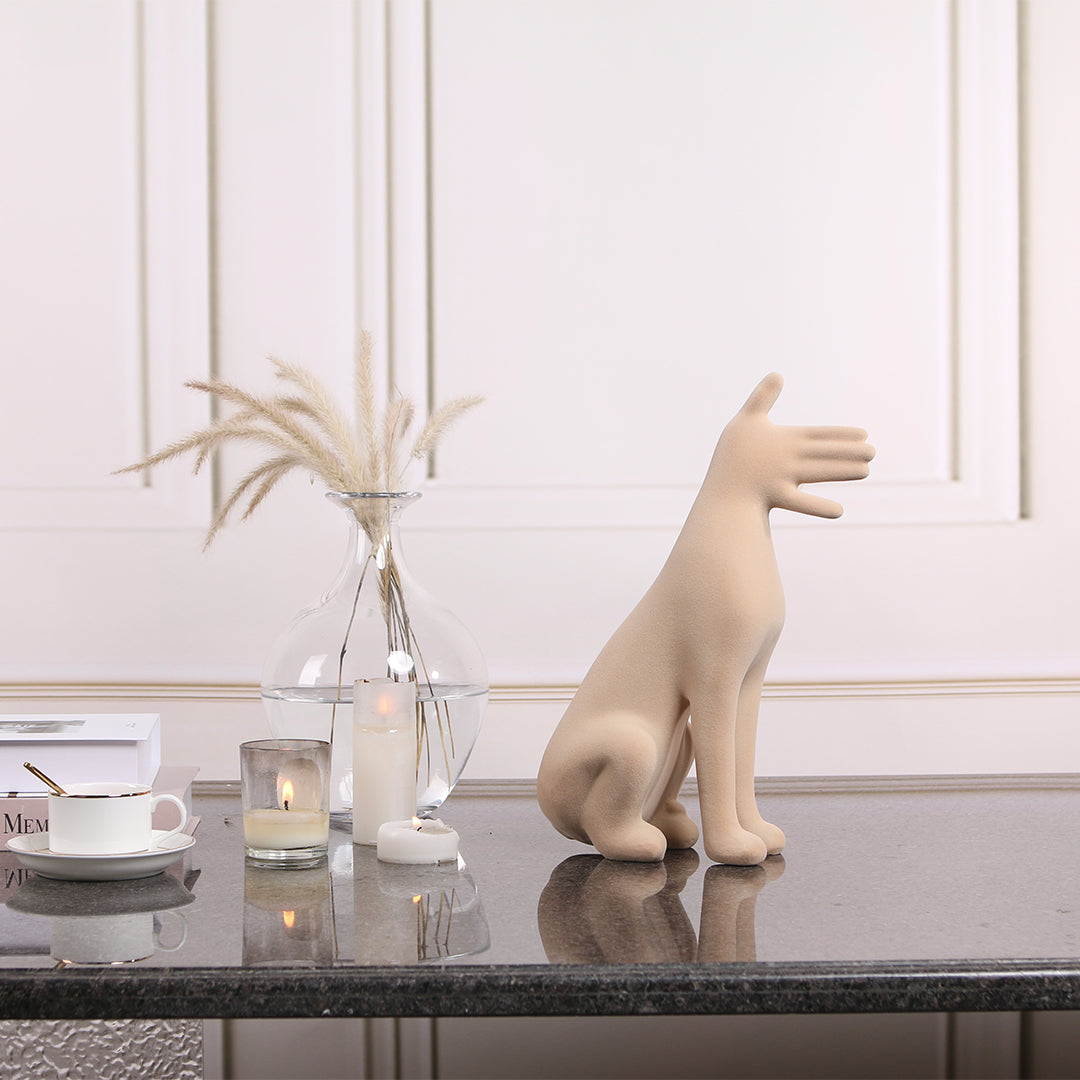 Abstract Friendly Dog Sculpture KA3152A - Home Decor Figurines - ebarza Furniture UAE | Shop Modern Furniture in Abu Dhabi & Dubai - مفروشات ايبازرا في الامارات | تسوق اثاث عصري وديكورات مميزة في دبي وابوظبي