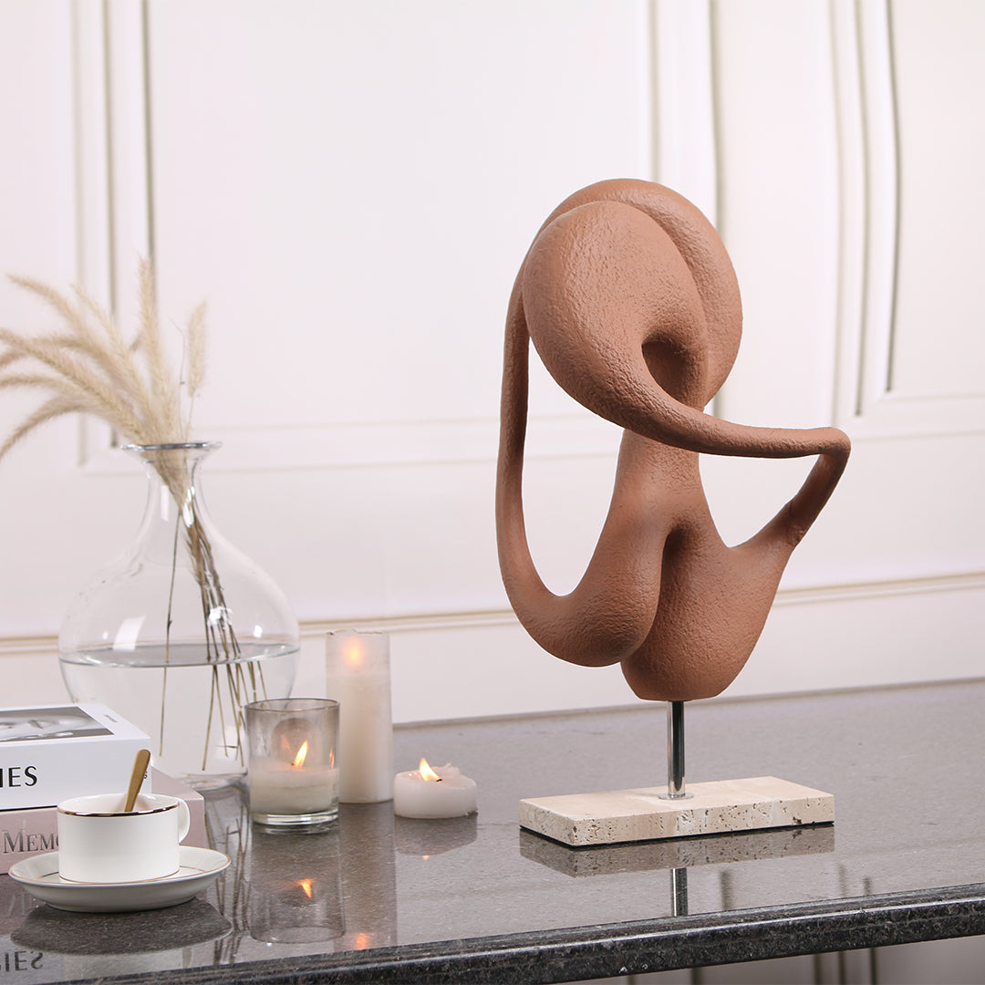 Abstract BEACON home decor sculpture KA3099A, modern art figurine with sleek, flowing design for stylish interior decoration.