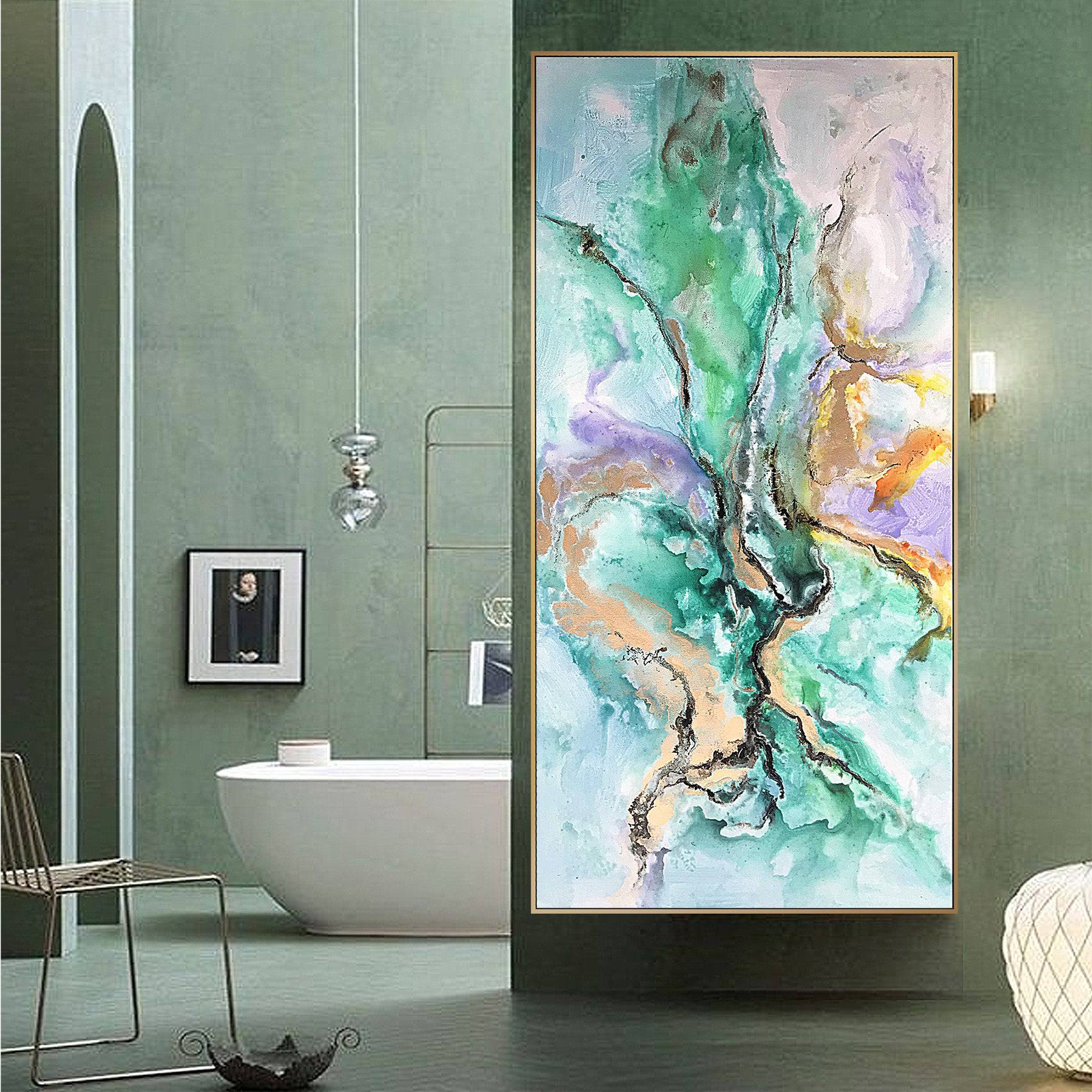 Afterglow Hand Painted Art Painting With 160X80 Cm Frame Soaap0005 - Paintings - ebarza Furniture UAE | Shop Modern Furniture in Abu Dhabi & Dubai - مفروشات ايبازرا في الامارات | تسوق اثاث عصري وديكورات مميزة في دبي وابوظبي
