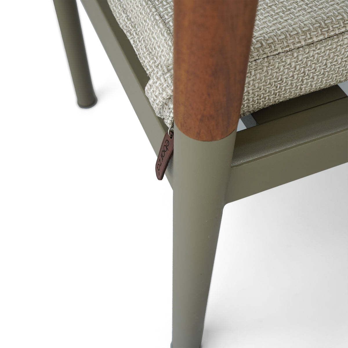 Alcon dining chair by ALBAMO, outdoor furniture display item with modern design, featuring a sleek frame and comfortable seating.