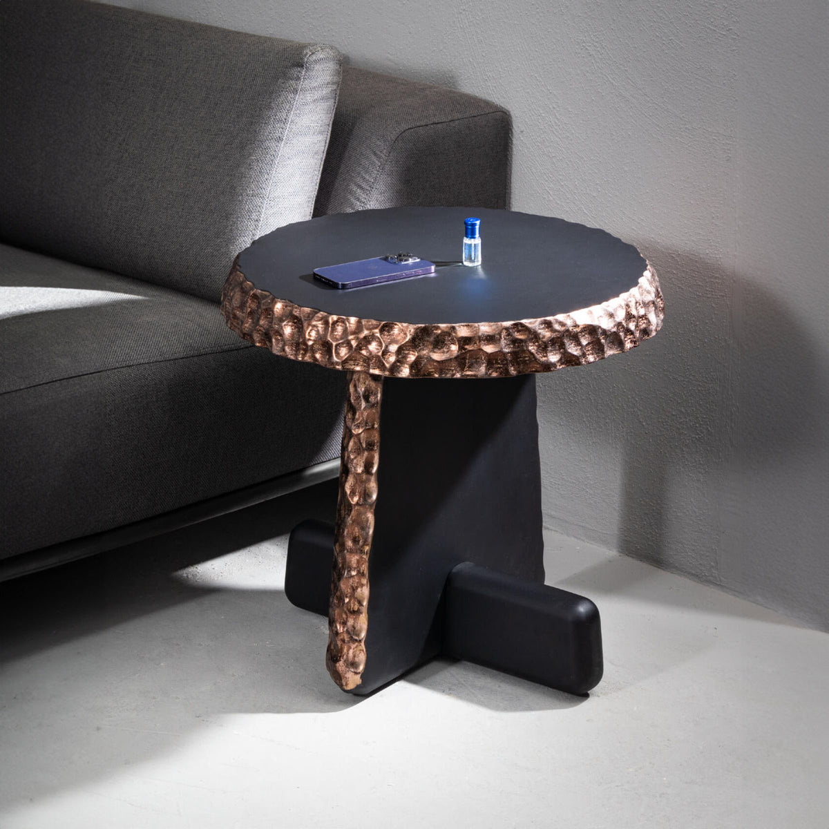 Alfa Side Table AF-ST02-TG by TOGO HOME STYLE featuring a modern design with a wooden top and sleek metal legs.