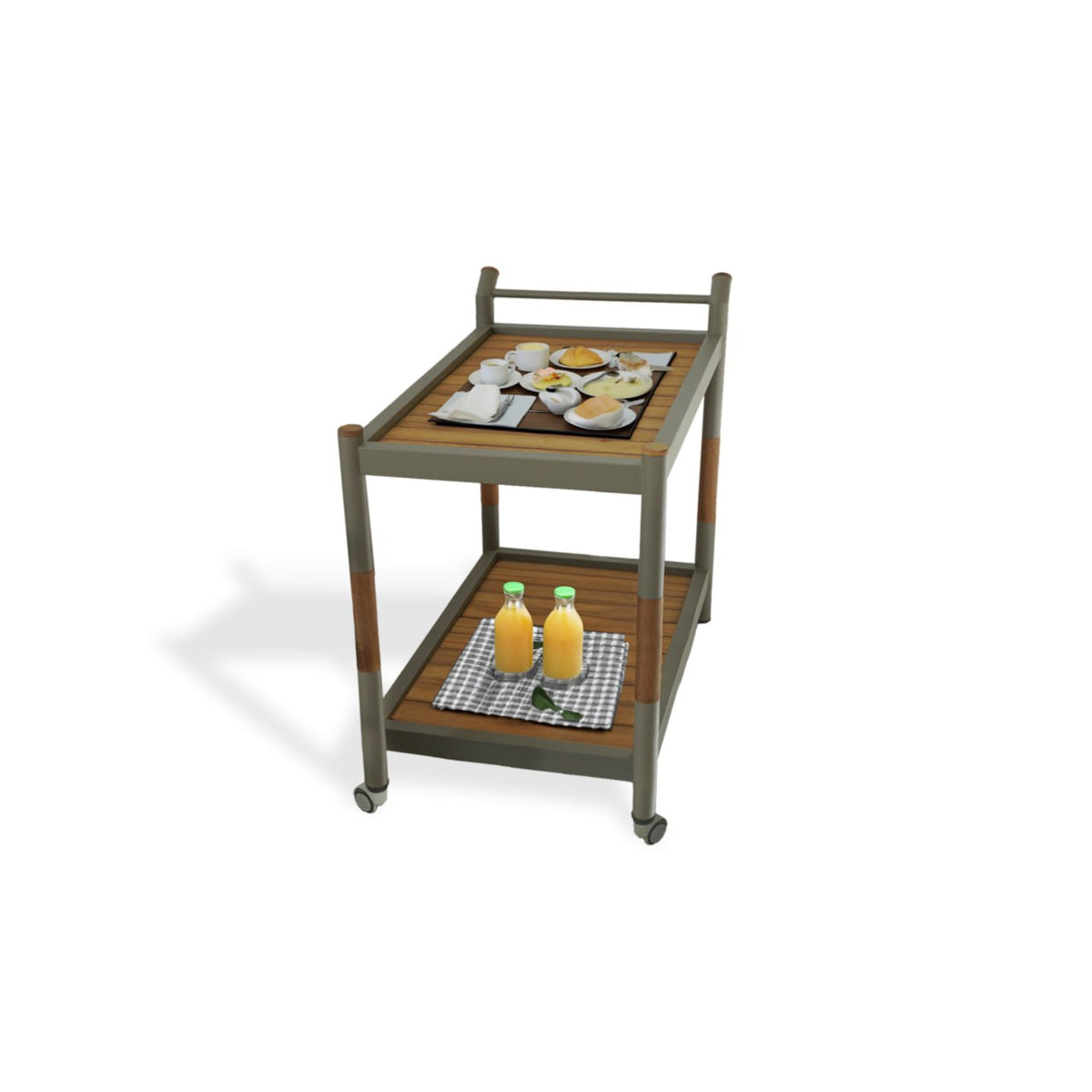 ALBAMO ALHECKA MIDI service trolley with multiple shelves and sturdy wheels for easy transportation and organization.