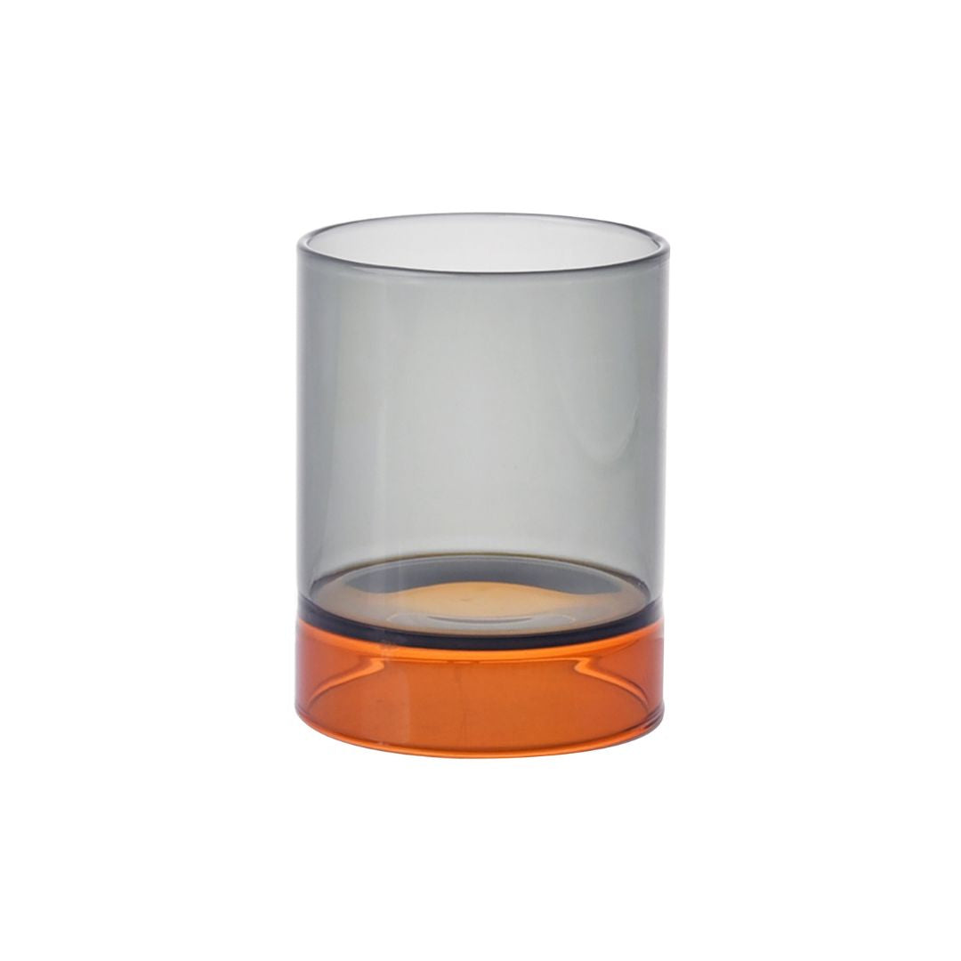 Amber Base + Grey Top Tumbler - C24058FA1 - Drinkware - ebarza Furniture UAE | Shop Modern Furniture in Abu Dhabi & Dubai - مفروشات ايبازرا في الامارات | تسوق اثاث عصري وديكورات مميزة في دبي وابوظبي