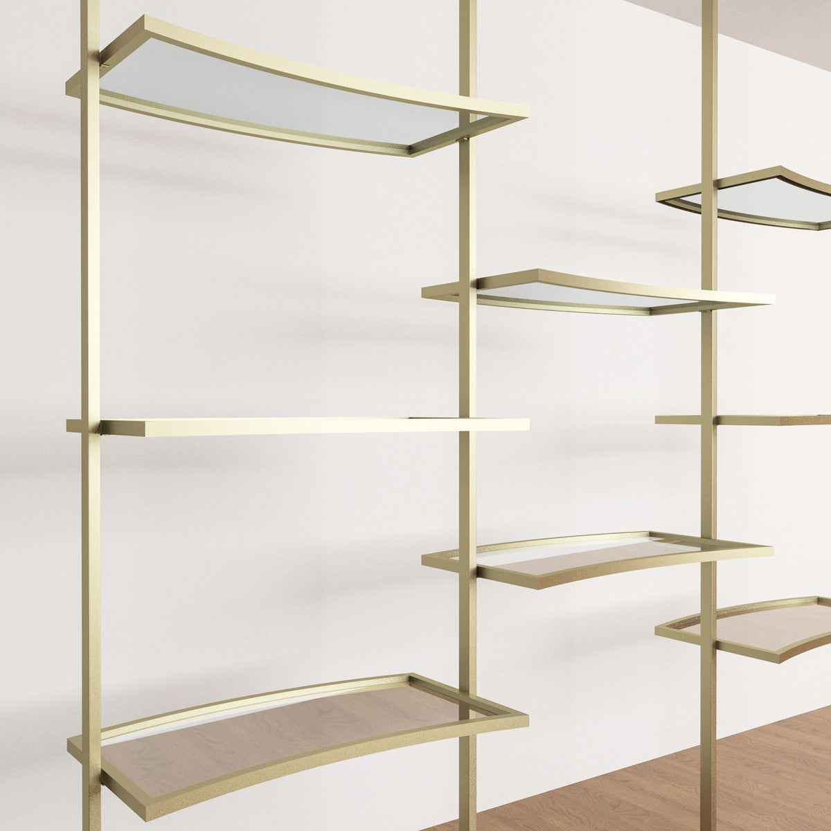 Antik Closet/Cabinet CURVED SHELF 85*35 cm WALNUT - Cabinets - ebarza Furniture UAE | Shop Modern Furniture in Abu Dhabi & Dubai - مفروشات ايبازرا في الامارات | تسوق اثاث عصري وديكورات مميزة في دبي وابوظبي