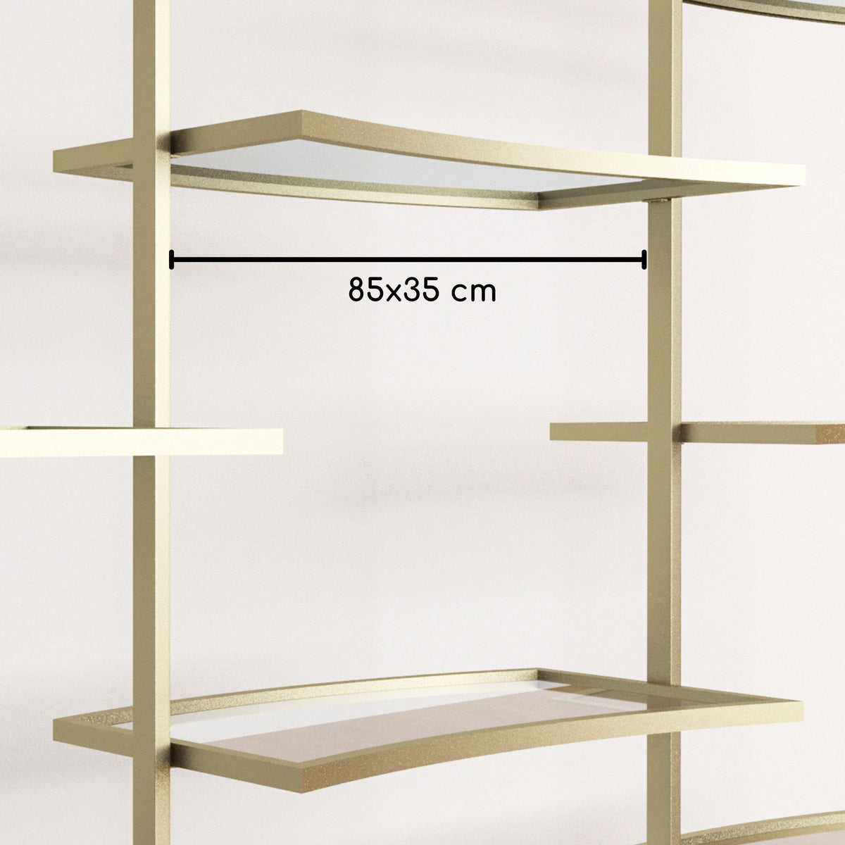 Antik Closet/Cabinet CURVED SHELF 85*35 cm WALNUT - Cabinets - ebarza Furniture UAE | Shop Modern Furniture in Abu Dhabi & Dubai - مفروشات ايبازرا في الامارات | تسوق اثاث عصري وديكورات مميزة في دبي وابوظبي