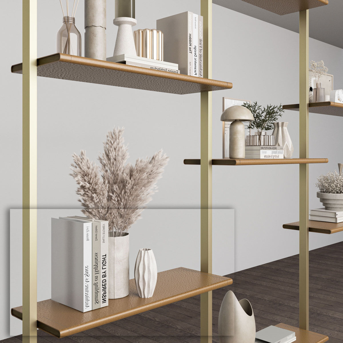 Antik Closet/Cabinet SADDLE LEATHER+MDF SHELF 100X50cm-caramel - Cabinets - ebarza Furniture UAE | Shop Modern Furniture in Abu Dhabi & Dubai - مفروشات ايبازرا في الامارات | تسوق اثاث عصري وديكورات مميزة في دبي وابوظبي