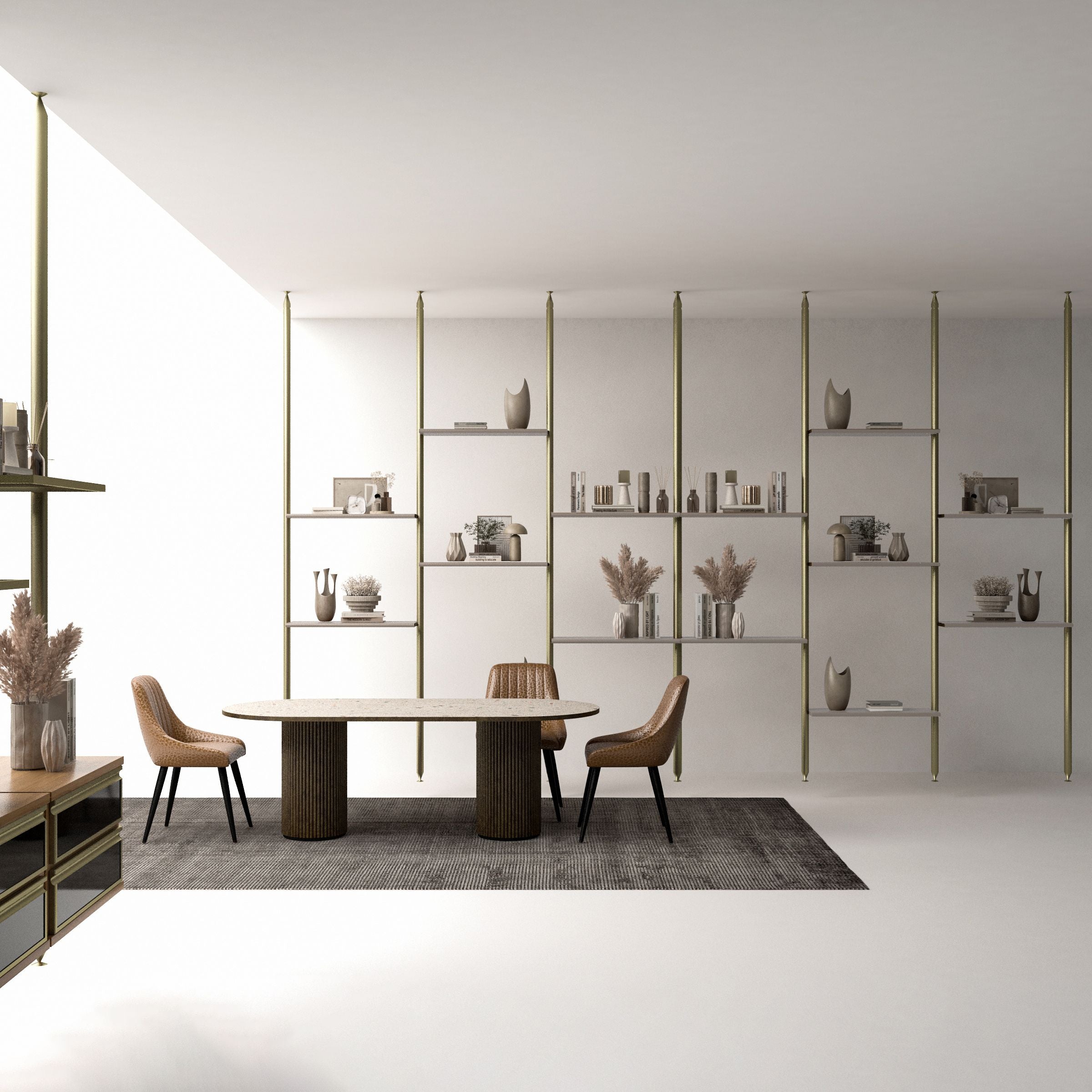 Antik Closet/Cabinet SADDLE LEATHER+MDF SHELF 50X50 - Shelves - ebarza Furniture UAE | Shop Modern Furniture in Abu Dhabi & Dubai - مفروشات ايبازرا في الامارات | تسوق اثاث عصري وديكورات مميزة في دبي وابوظبي