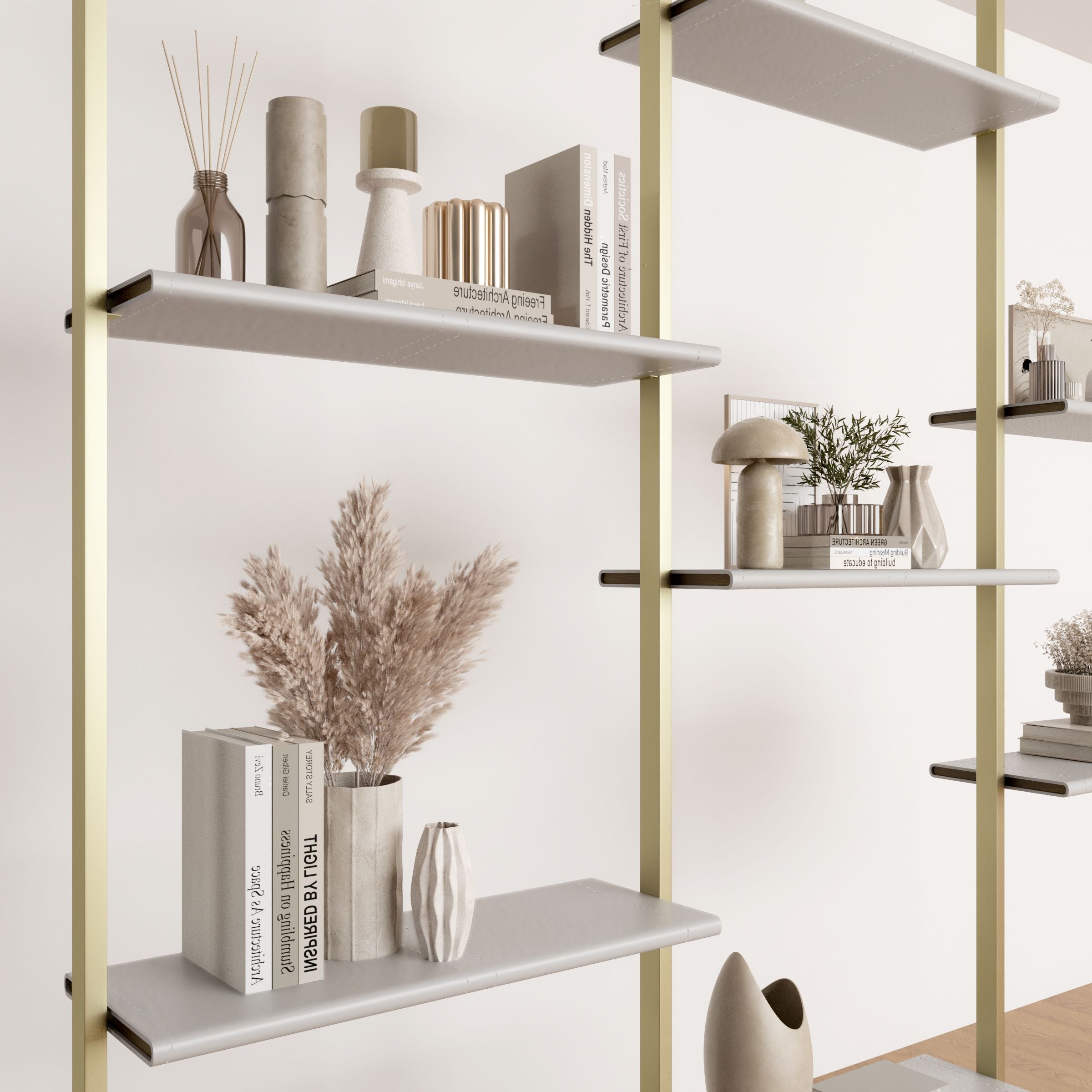 Antik Closet/Cabinet SADDLE LEATHER+MDF SHELF 75X50-Beige - Cabinets - ebarza Furniture UAE | Shop Modern Furniture in Abu Dhabi & Dubai - مفروشات ايبازرا في الامارات | تسوق اثاث عصري وديكورات مميزة في دبي وابوظبي