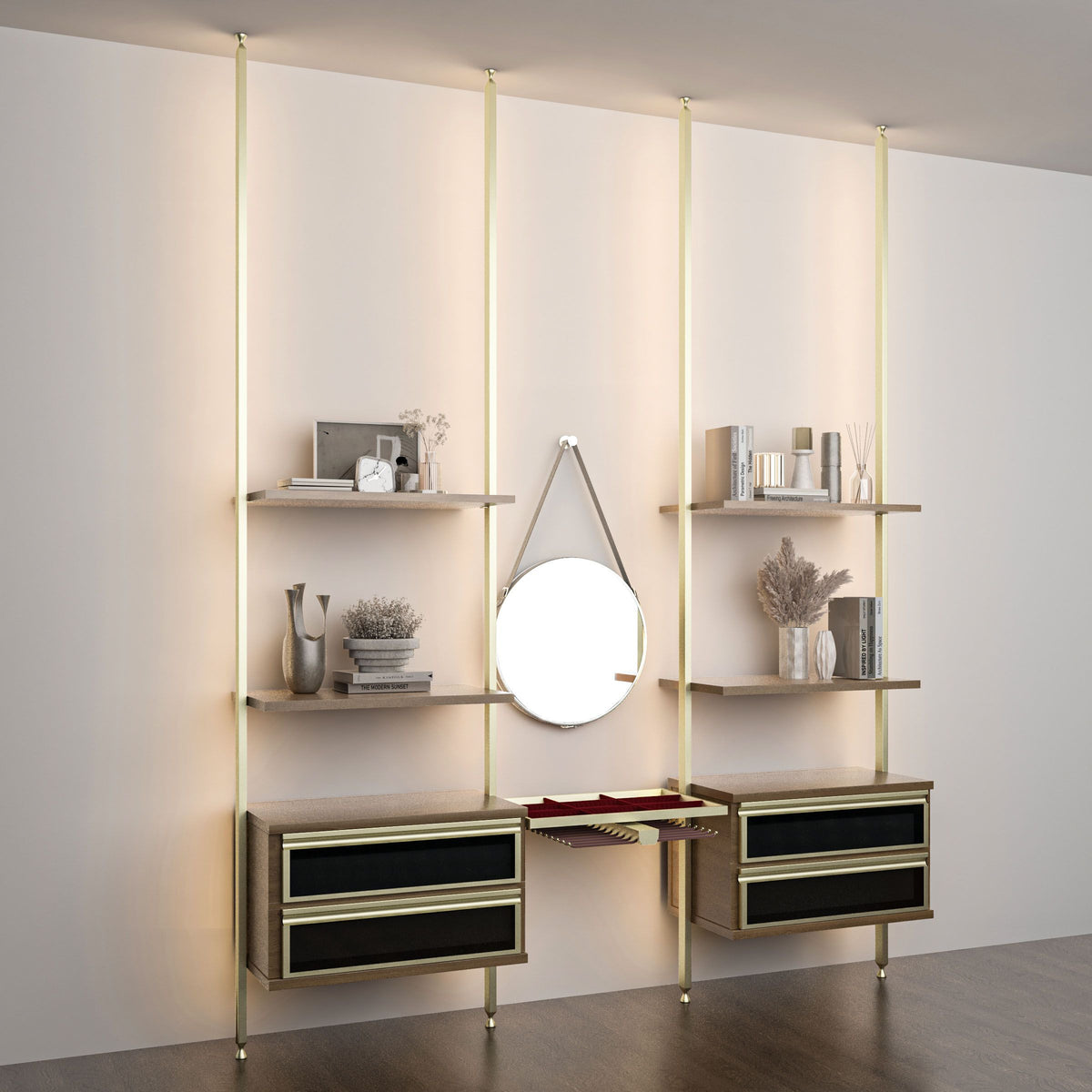 Antik Closet/Cabinet TROUSER RACK SLIDERS JEWELLERY SET unit 75cm ANTIK COLOR - Cabinets - ebarza Furniture UAE | Shop Modern Furniture in Abu Dhabi & Dubai - مفروشات ايبازرا في الامارات | تسوق اثاث عصري وديكورات مميزة في دبي وابوظبي