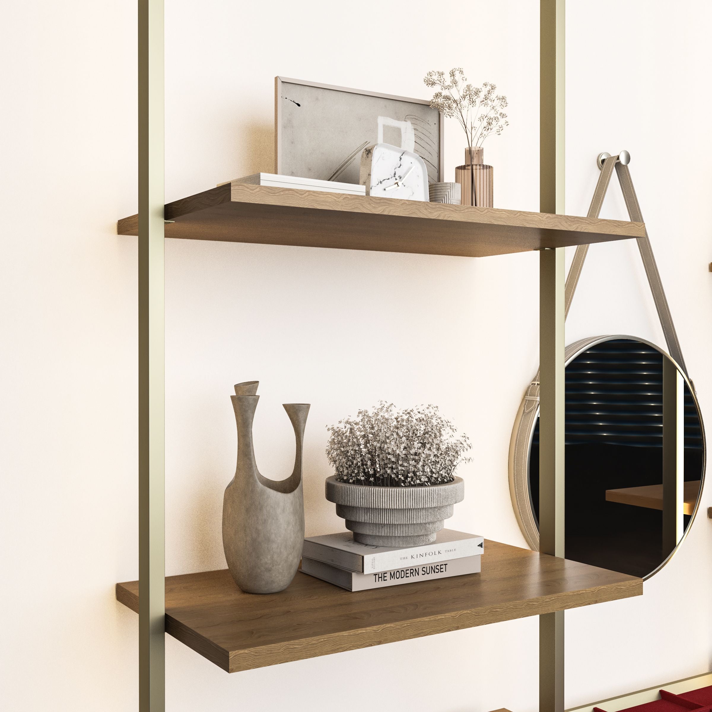 Antik Closet/Cabinet WOODEN SHELF 75 cm WALNUT - Cabinets - ebarza Furniture UAE | Shop Modern Furniture in Abu Dhabi & Dubai - مفروشات ايبازرا في الامارات | تسوق اثاث عصري وديكورات مميزة في دبي وابوظبي