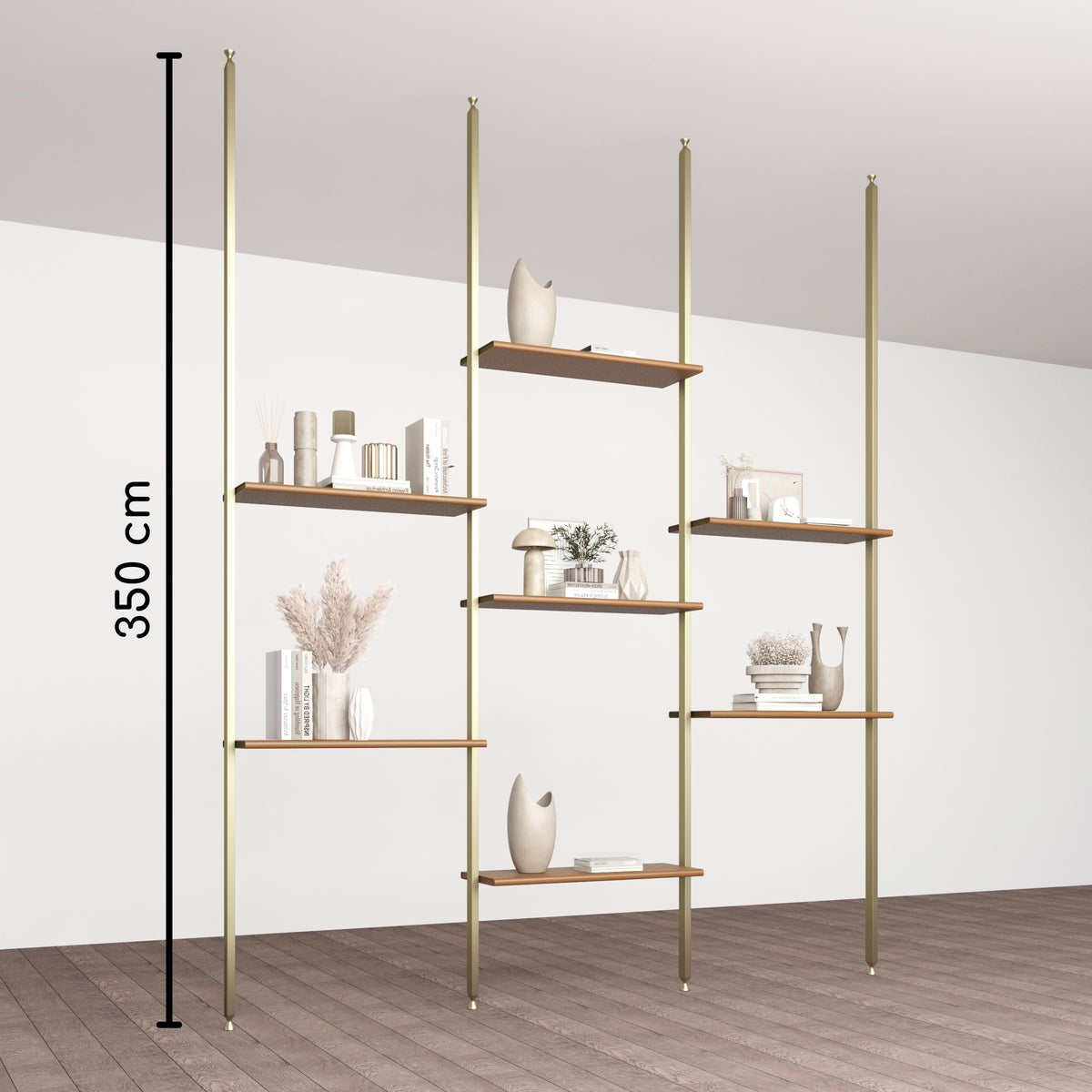 Antik Closet/partition Main Profile With LED 350cm Antik Color W-AL-10-1-0739 - Cabinets - ebarza Furniture UAE | Shop Modern Furniture in Abu Dhabi & Dubai - مفروشات ايبازرا في الامارات | تسوق اثاث عصري وديكورات مميزة في دبي وابوظبي