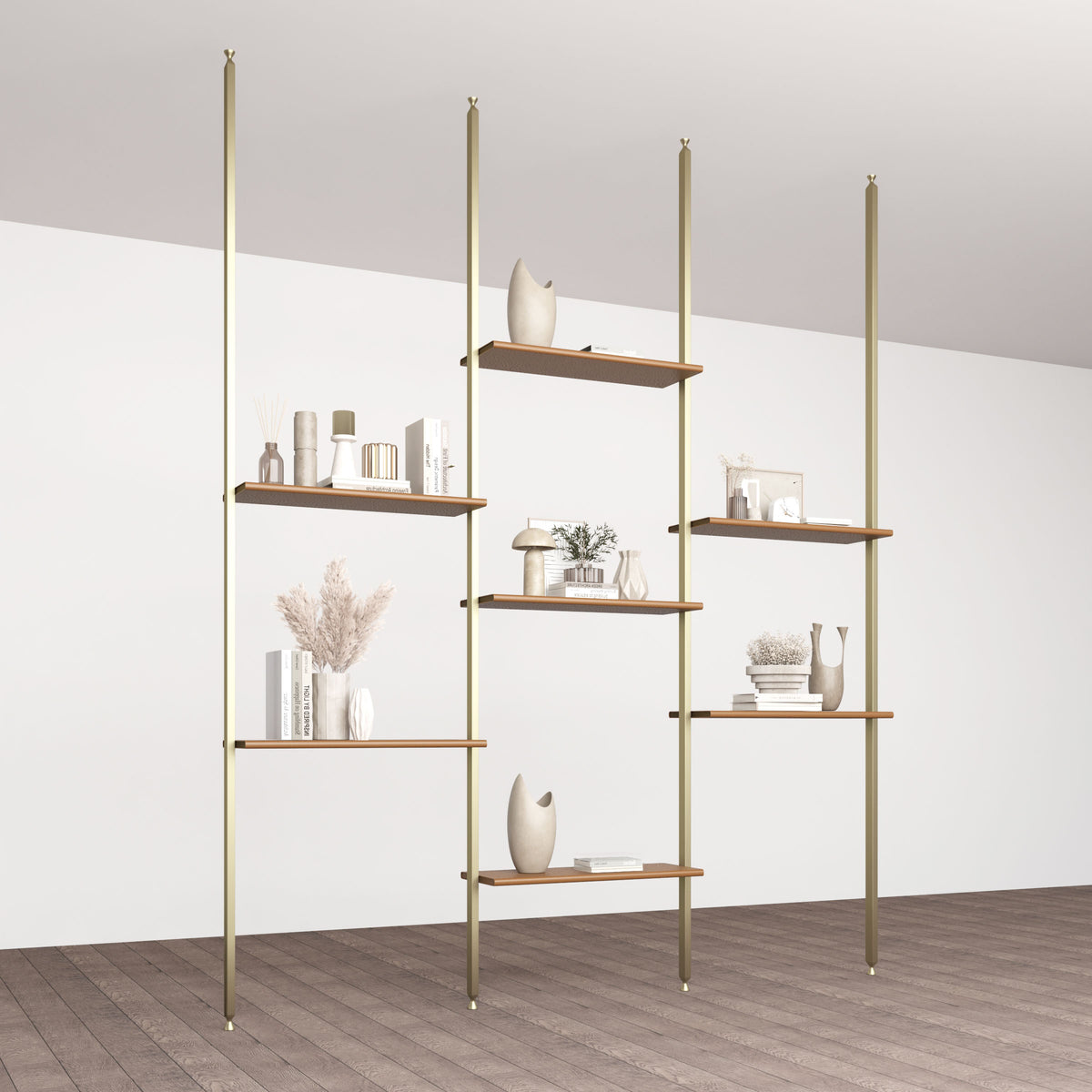 Antik Closet/partition Main Profile With LED 350cm Antik Color W-AL-10-1-0739 - Cabinets - ebarza Furniture UAE | Shop Modern Furniture in Abu Dhabi & Dubai - مفروشات ايبازرا في الامارات | تسوق اثاث عصري وديكورات مميزة في دبي وابوظبي