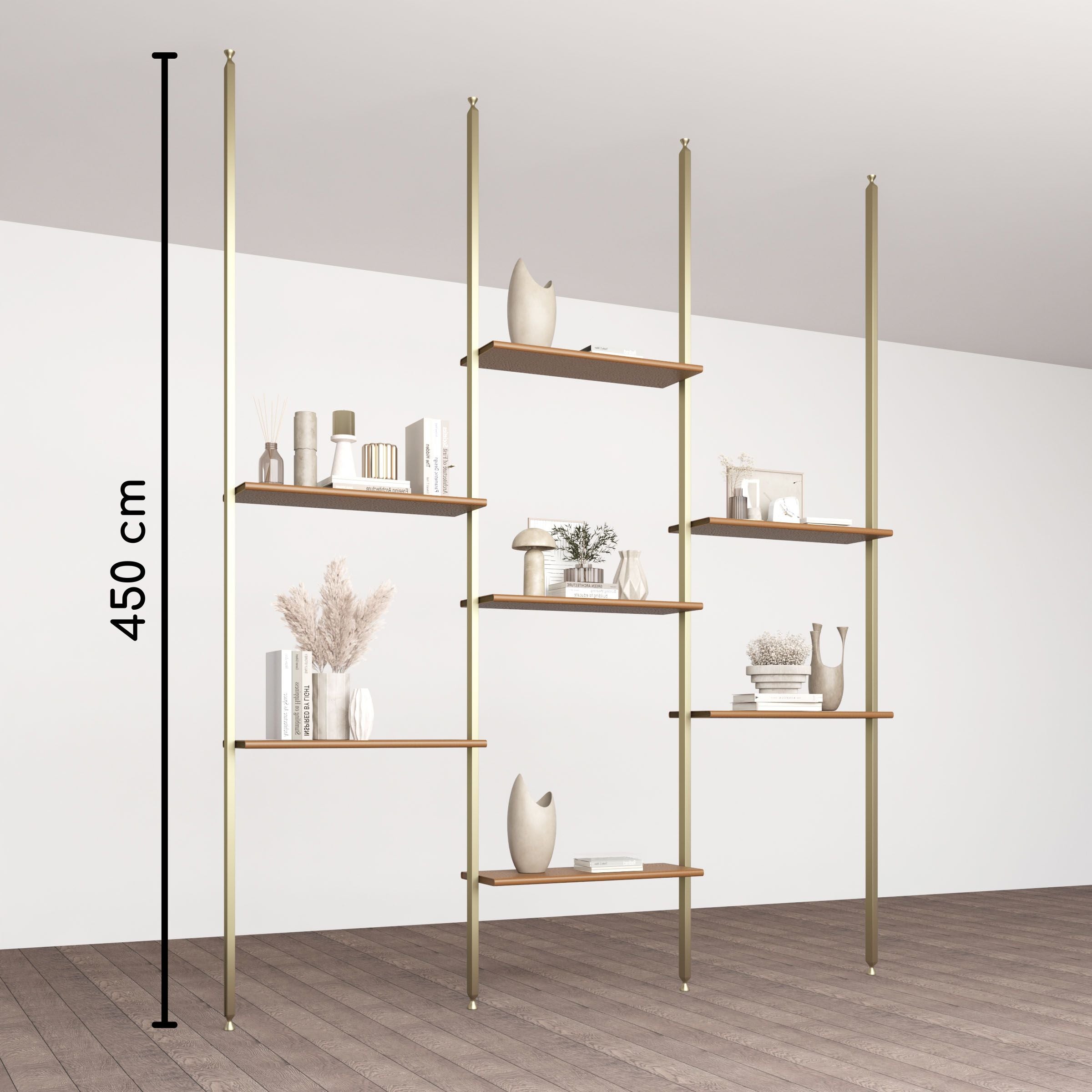 Antik Closet/partition Main Profile With LED 450cm Antik Color W-AL-10-1-0739 - Cabinets - ebarza Furniture UAE | Shop Modern Furniture in Abu Dhabi & Dubai - مفروشات ايبازرا في الامارات | تسوق اثاث عصري وديكورات مميزة في دبي وابوظبي