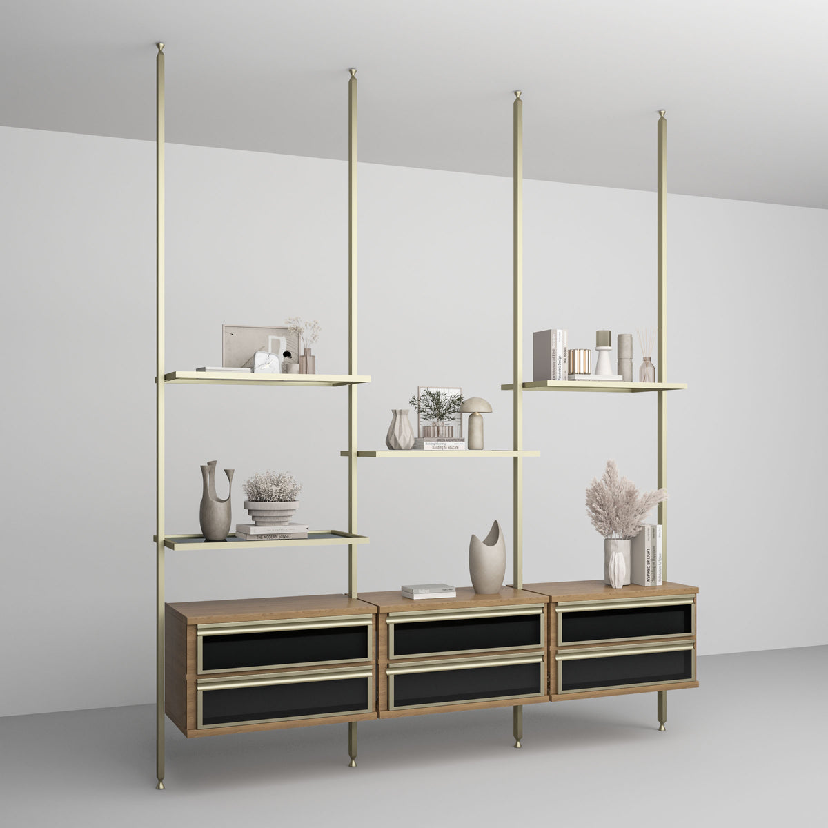 Antik Closet/partition Main Profile With LED 450cm Antik Color W-AL-10-1-0739 - Cabinets - ebarza Furniture UAE | Shop Modern Furniture in Abu Dhabi & Dubai - مفروشات ايبازرا في الامارات | تسوق اثاث عصري وديكورات مميزة في دبي وابوظبي