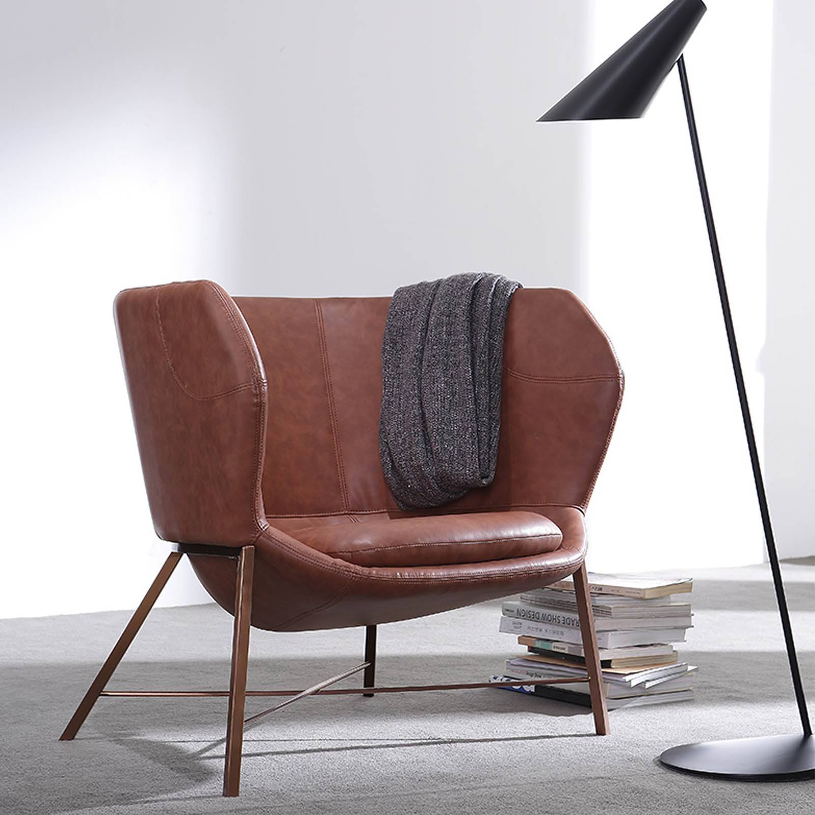 Aprilia Armchair Chair LC020-Br - Armchairs - ebarza Furniture UAE | Shop Modern Furniture in Abu Dhabi & Dubai - مفروشات ايبازرا في الامارات | تسوق اثاث عصري وديكورات مميزة في دبي وابوظبي