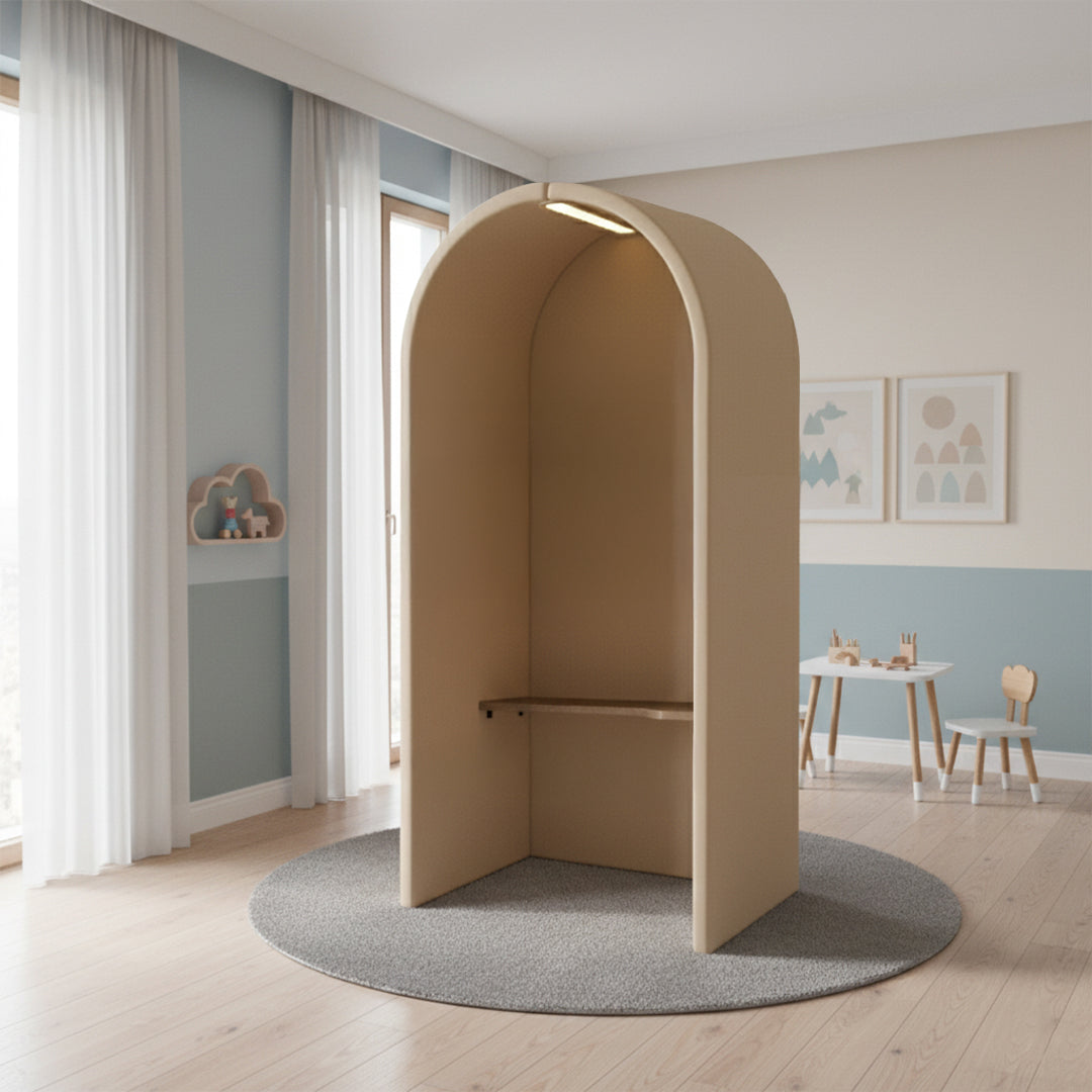 Arcadia Kids Desk/ Workstation YDJ-W106- Biege - Office Booth - ebarza Furniture UAE | Shop Modern Furniture in Abu Dhabi & Dubai - مفروشات ايبازرا في الامارات | تسوق اثاث عصري وديكورات مميزة في دبي وابوظبي