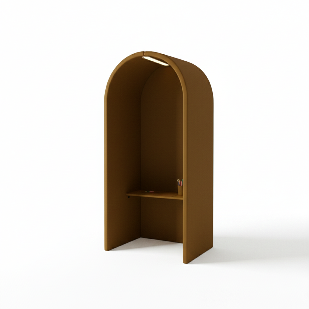 Arcadia Kids Desk/ Workstation YDJ-W106- Mustard - Office Booth - ebarza Furniture UAE | Shop Modern Furniture in Abu Dhabi & Dubai - مفروشات ايبازرا في الامارات | تسوق اثاث عصري وديكورات مميزة في دبي وابوظبي