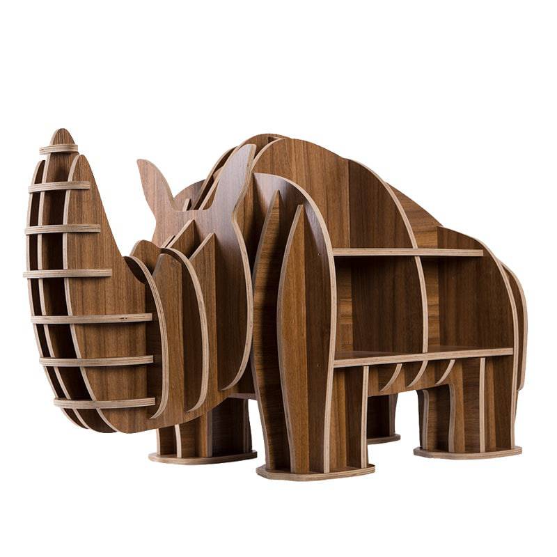 Art Home Rhinoceros Decoration Shelving Wood Crafts Tp019M-W -  Shelves | فن تزيين المنزل رفوف الحرف الخشبية - ebarza Furniture UAE | Shop Modern Furniture in Abu Dhabi & Dubai - مفروشات ايبازرا في الامارات | تسوق اثاث عصري وديكورات مميزة في دبي وابوظبي