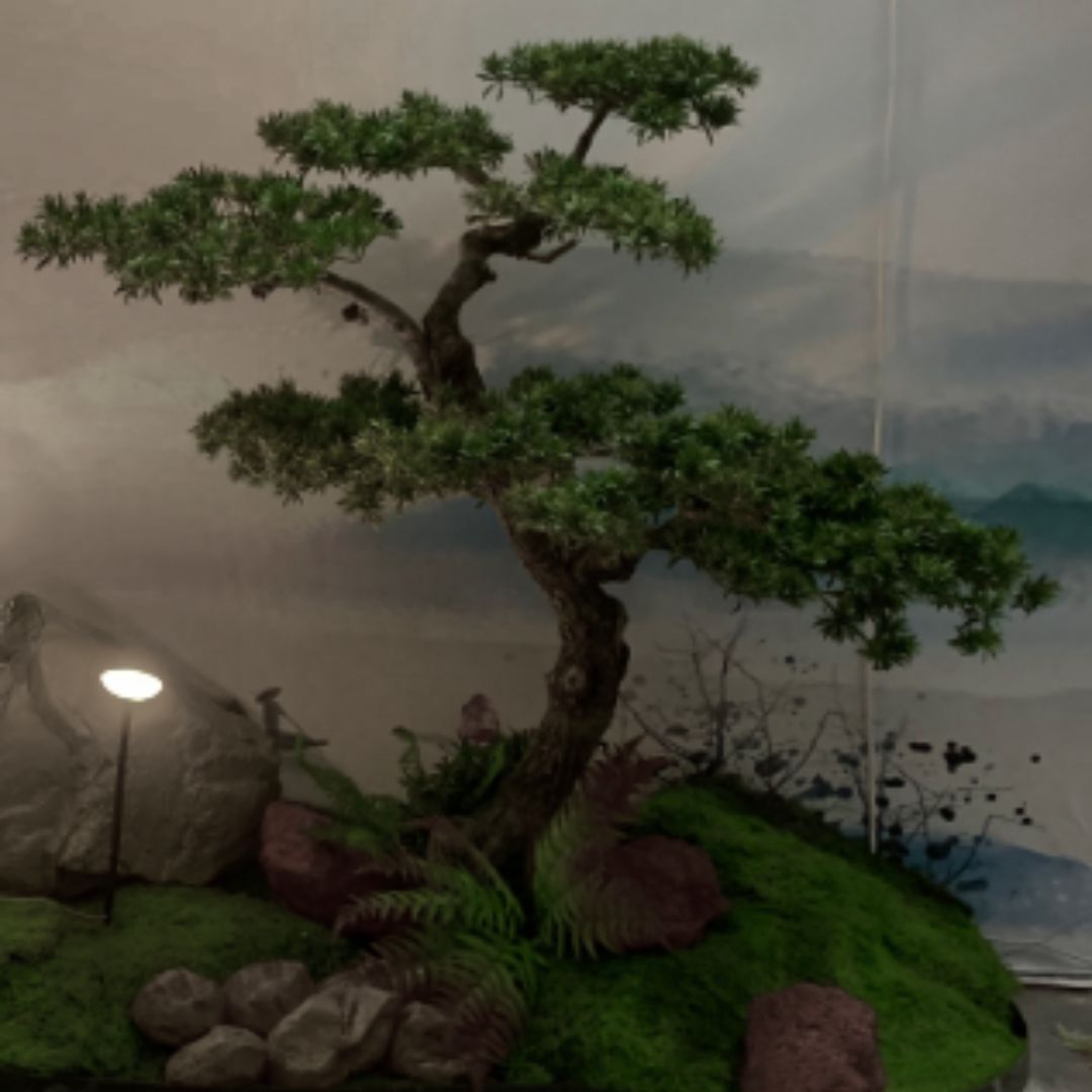 Artificial Podocarpus Tree from BEACON, a realistic green plant with dense foliage, ideal for decorative indoor or outdoor spaces.