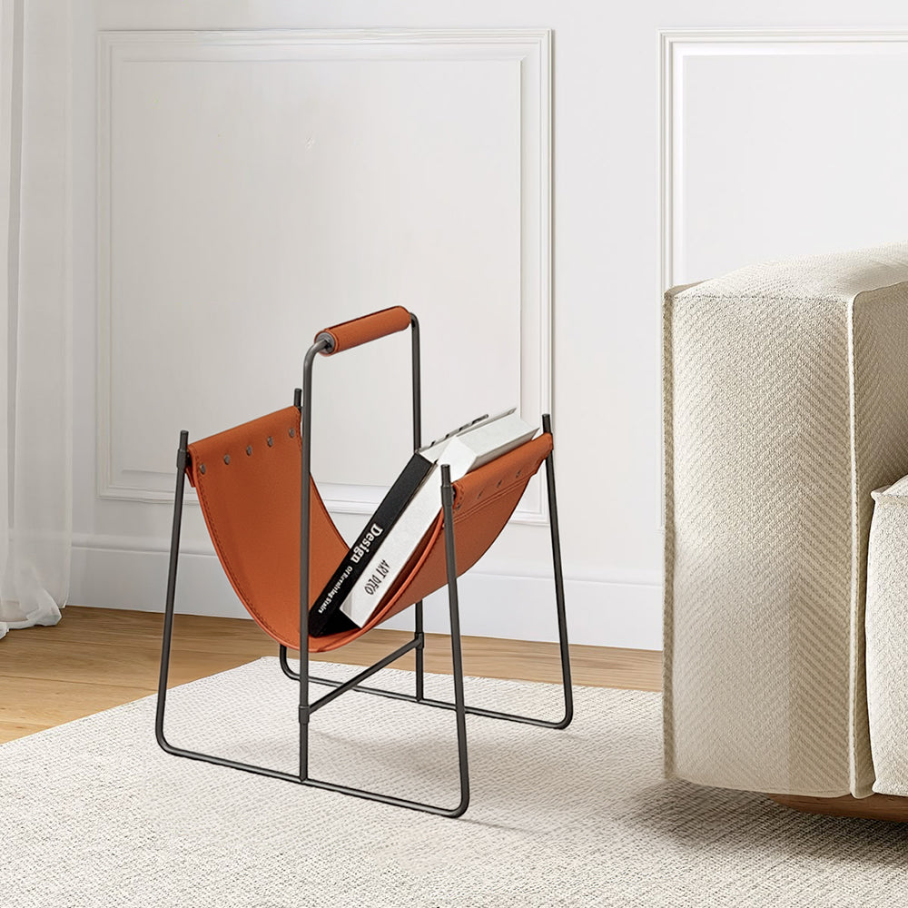 Orange Artisan Side Table by BEACON, model JK-D231, featuring a handcrafted wooden design with sleek legs.