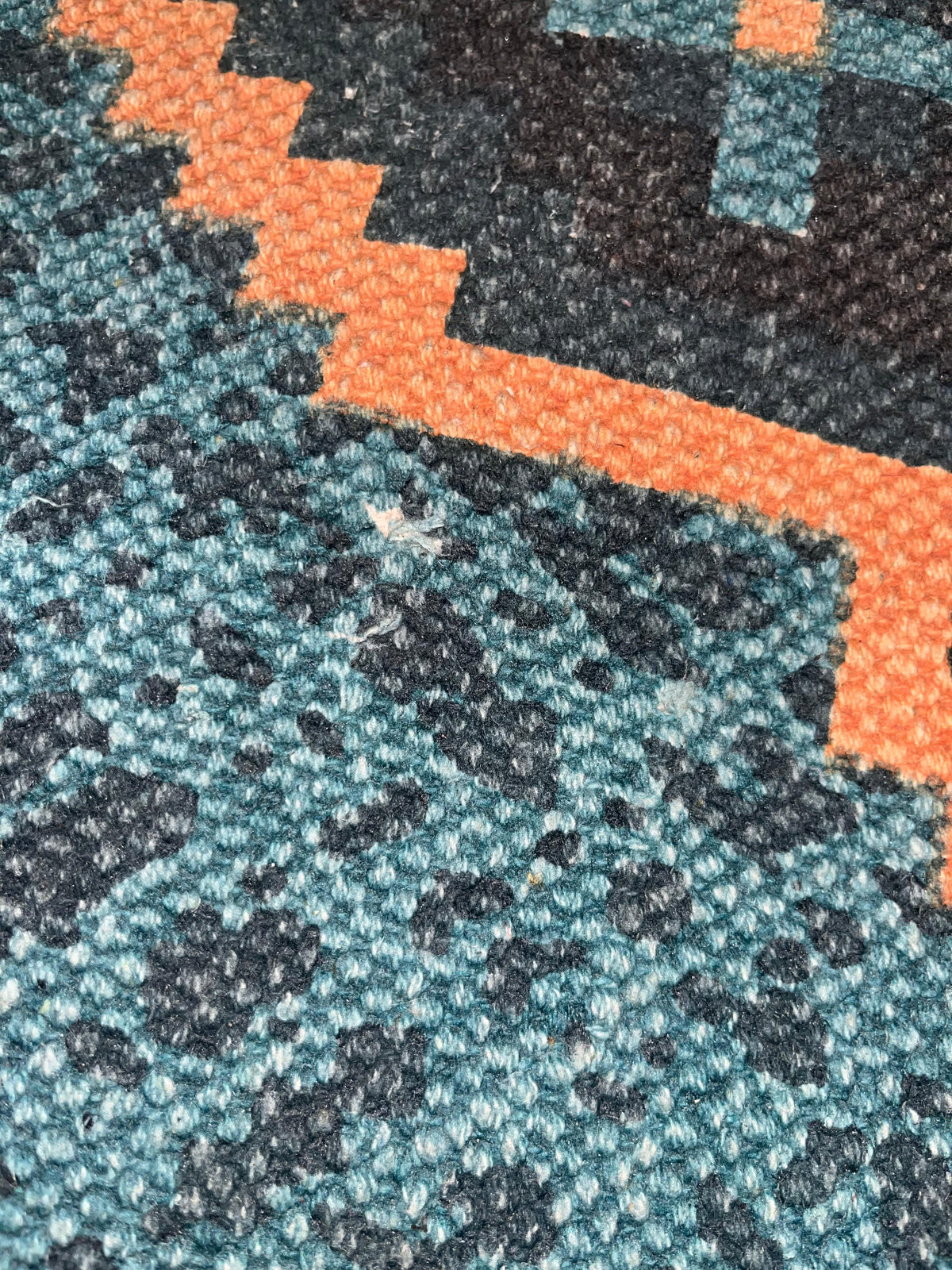 AS IS 90x130 cm handmade Kalgan rug by Javi, showcasing intricate patterns and craftsmanship, display item in neutral tones.