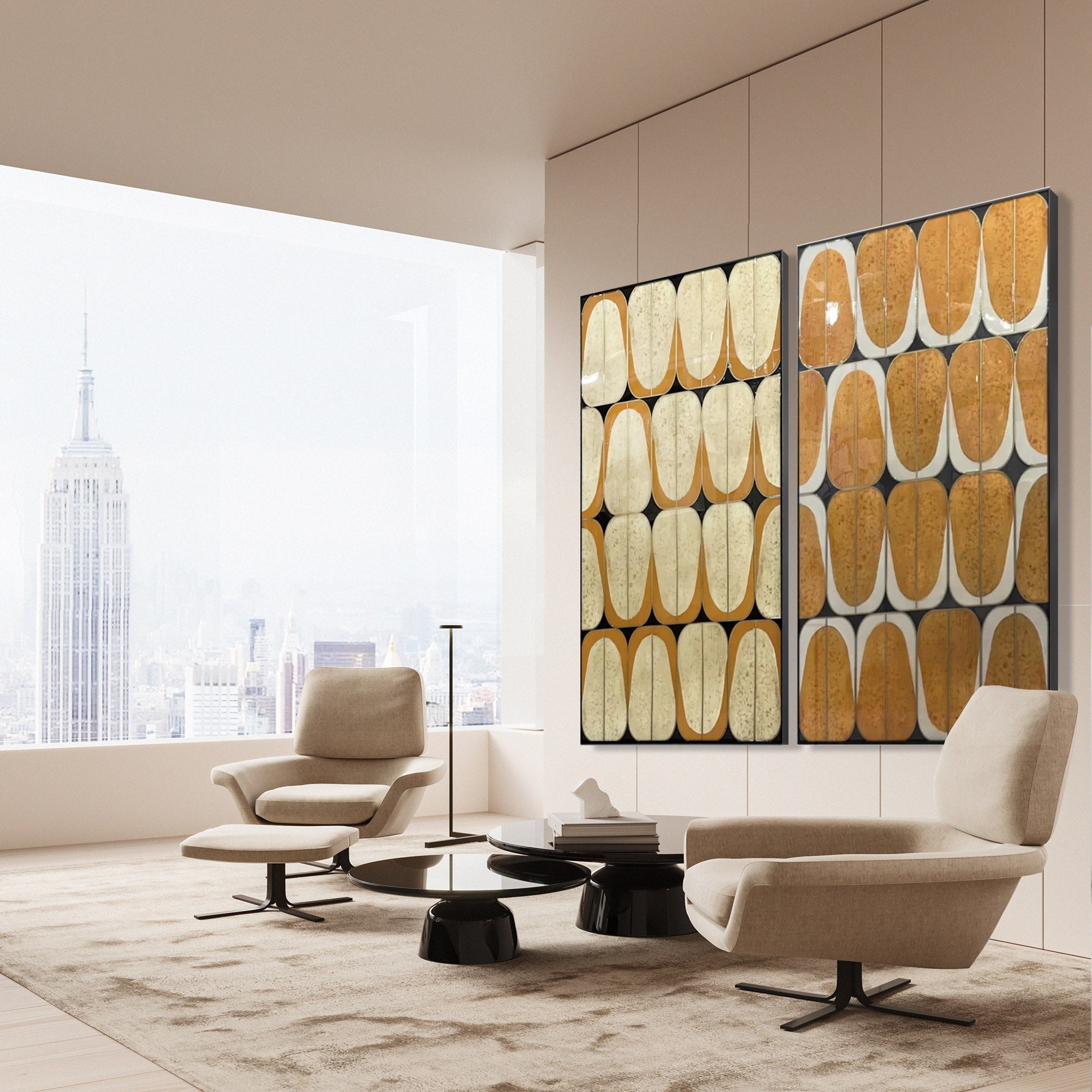 AS IS - Handmade Printed In Cardboard With Gold Board And Resin 2309D0299-1 - DISPLAY ITEM - ebarza Furniture UAE | Shop Modern Furniture in Abu Dhabi & Dubai - مفروشات ايبازرا في الامارات | تسوق اثاث عصري وديكورات مميزة في دبي وابوظبي